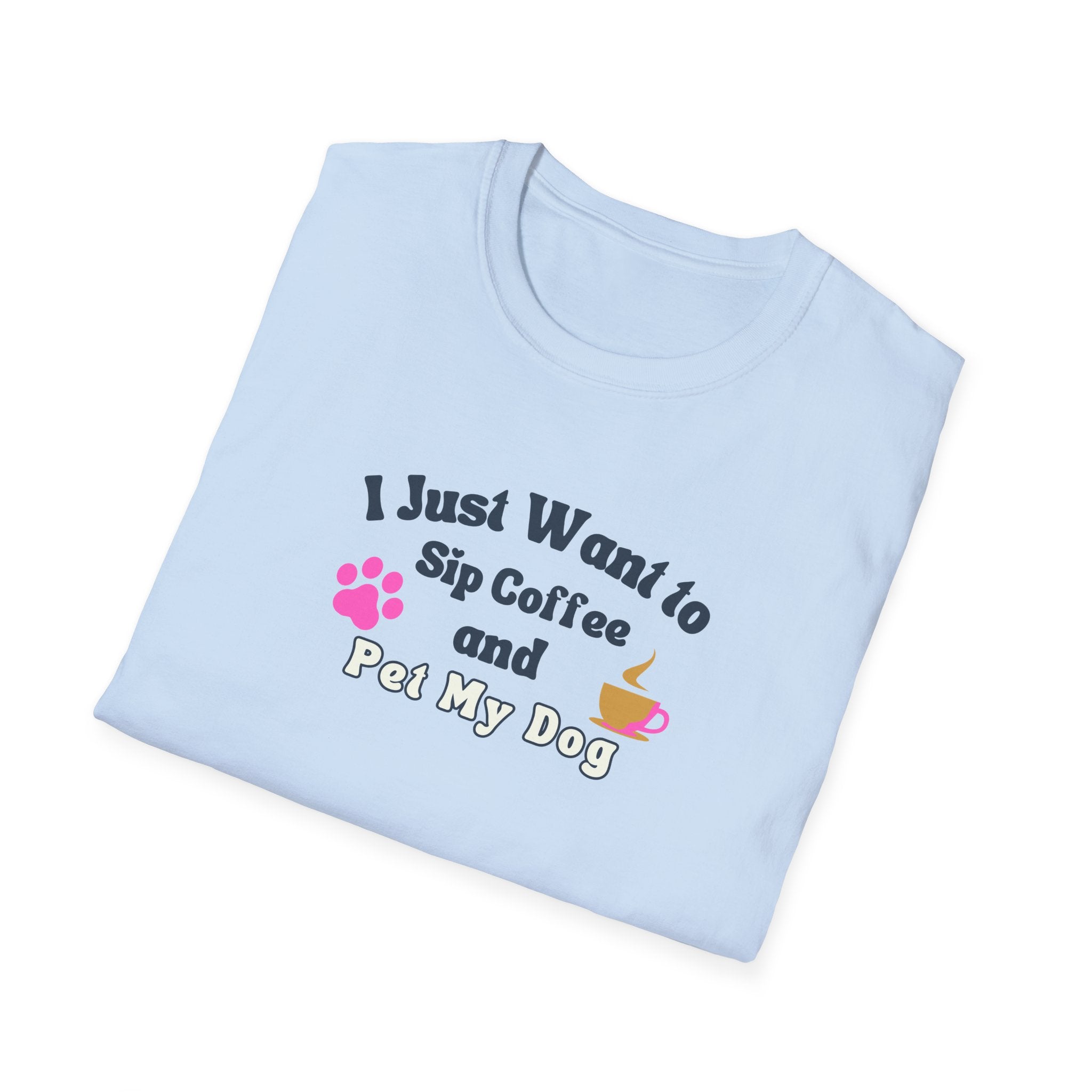 Women's Soft Relaxed Tee - Coffee and Dogs
