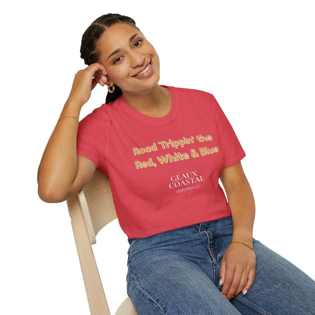 Men or Women Relaxed Soft Tee -  Road Tripping the USA