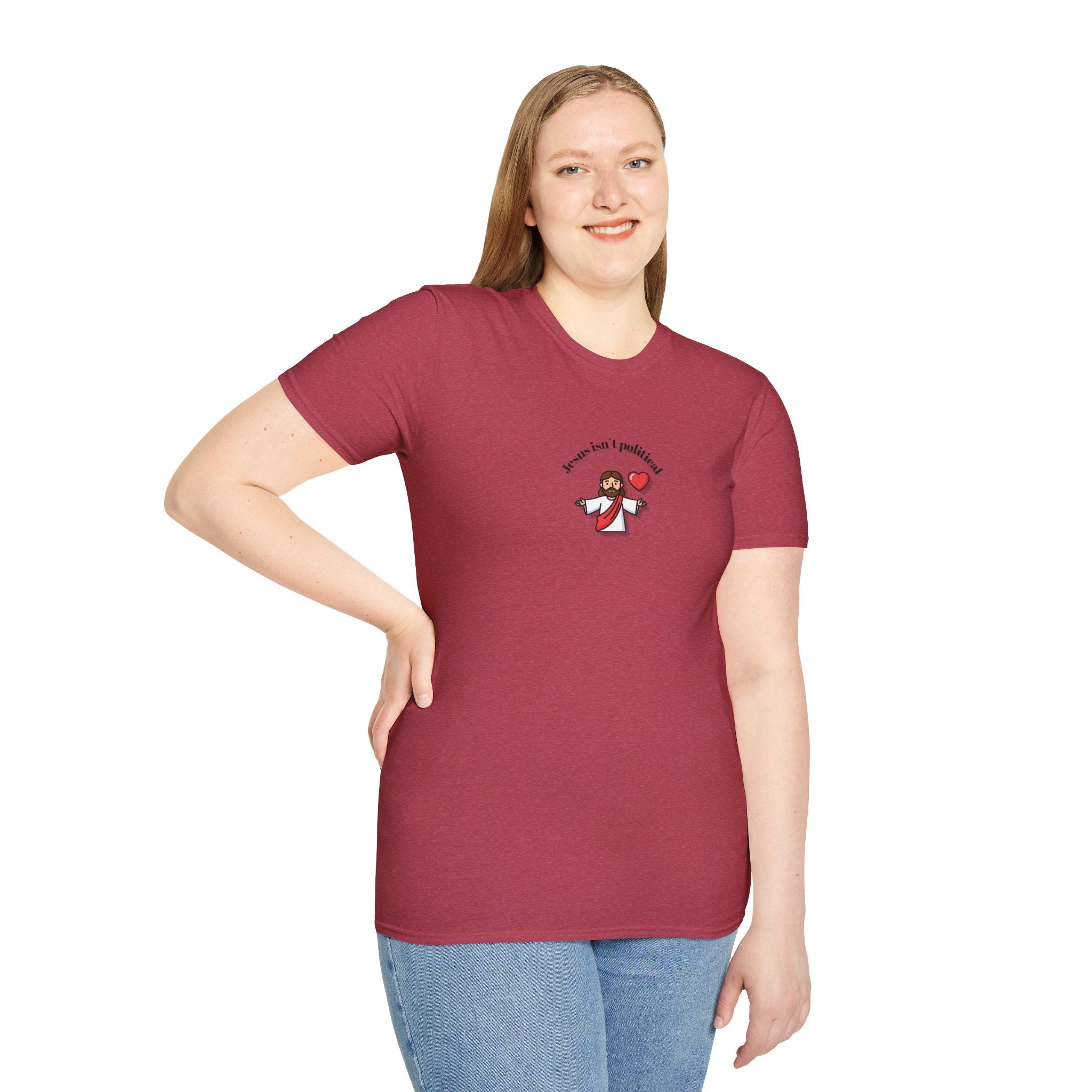 Relaxed Men & Women Soft Tee - Jesus isn't political