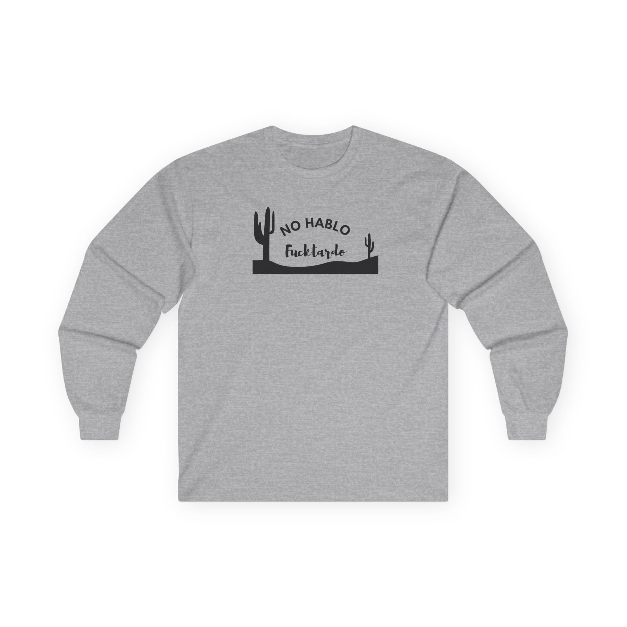 Men's Long Soft Sleeve - No Hablo in Black