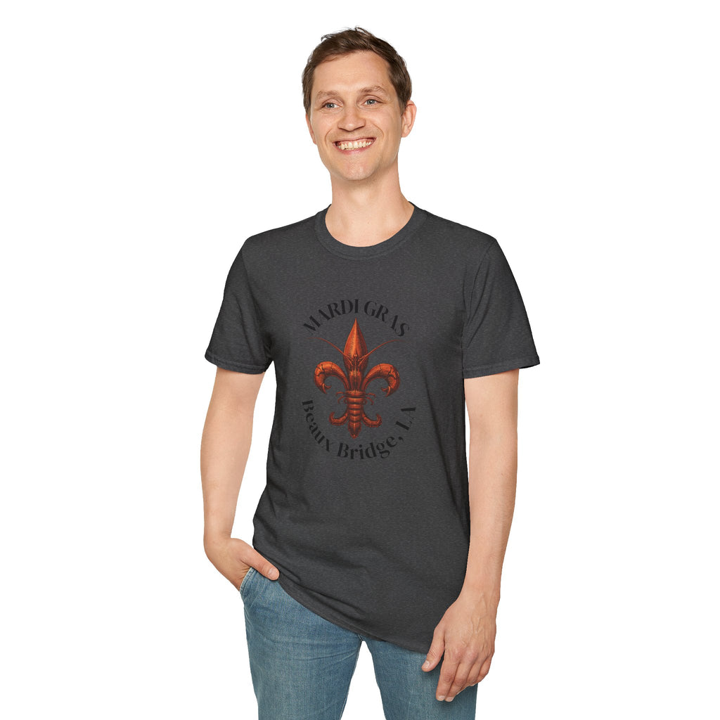 relaxed mens tee - beaux bridge mardi gras