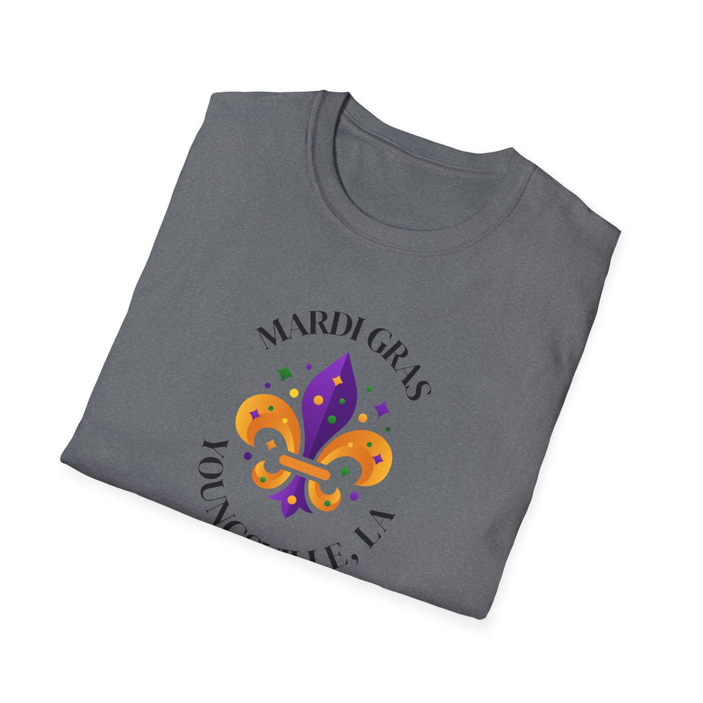 Relaxed Soft Tee for Men and Women Mardi Grad Youngsville La