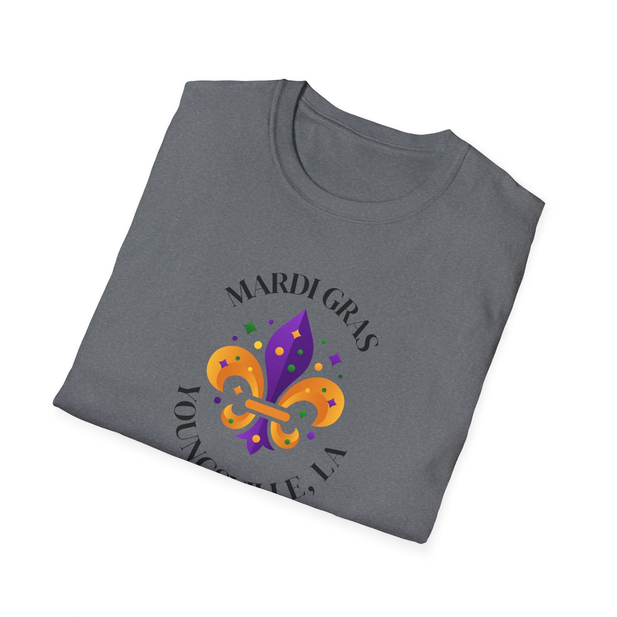 Relaxed Soft Tee for Men and Women Mardi Grad Youngsville La
