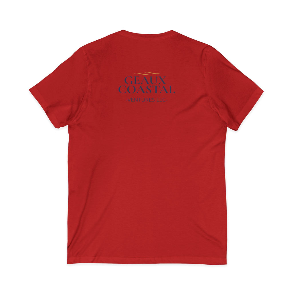 Ladies Jersey Short Sleeve V-Neck Tee- SOFT - Fitted - What is wine is addicted to me