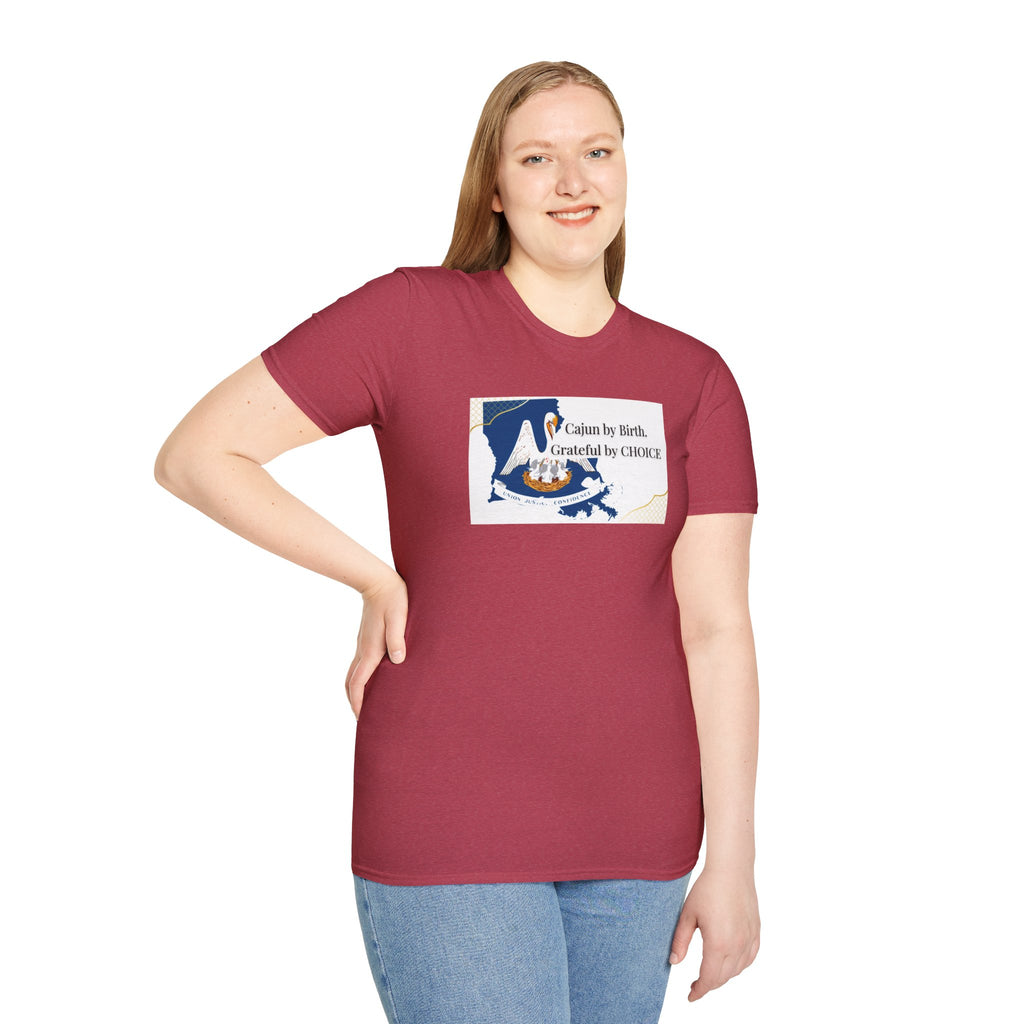 Soft Relaxed Tee Men and Women - Cajun By Birth Grateful by Choice