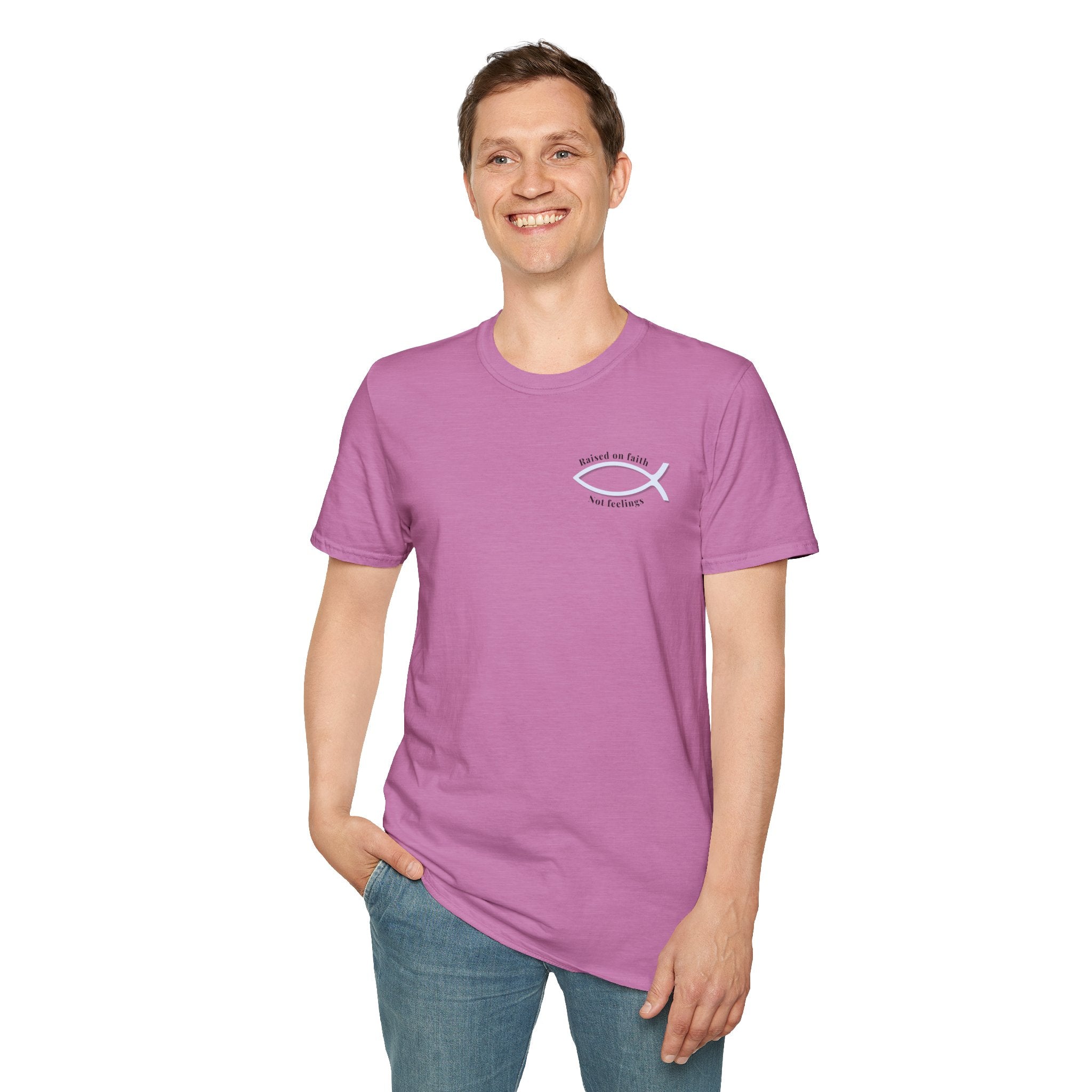 Relaxed Tee Soft - Men & Women - Raised on Faith, Not Feelings