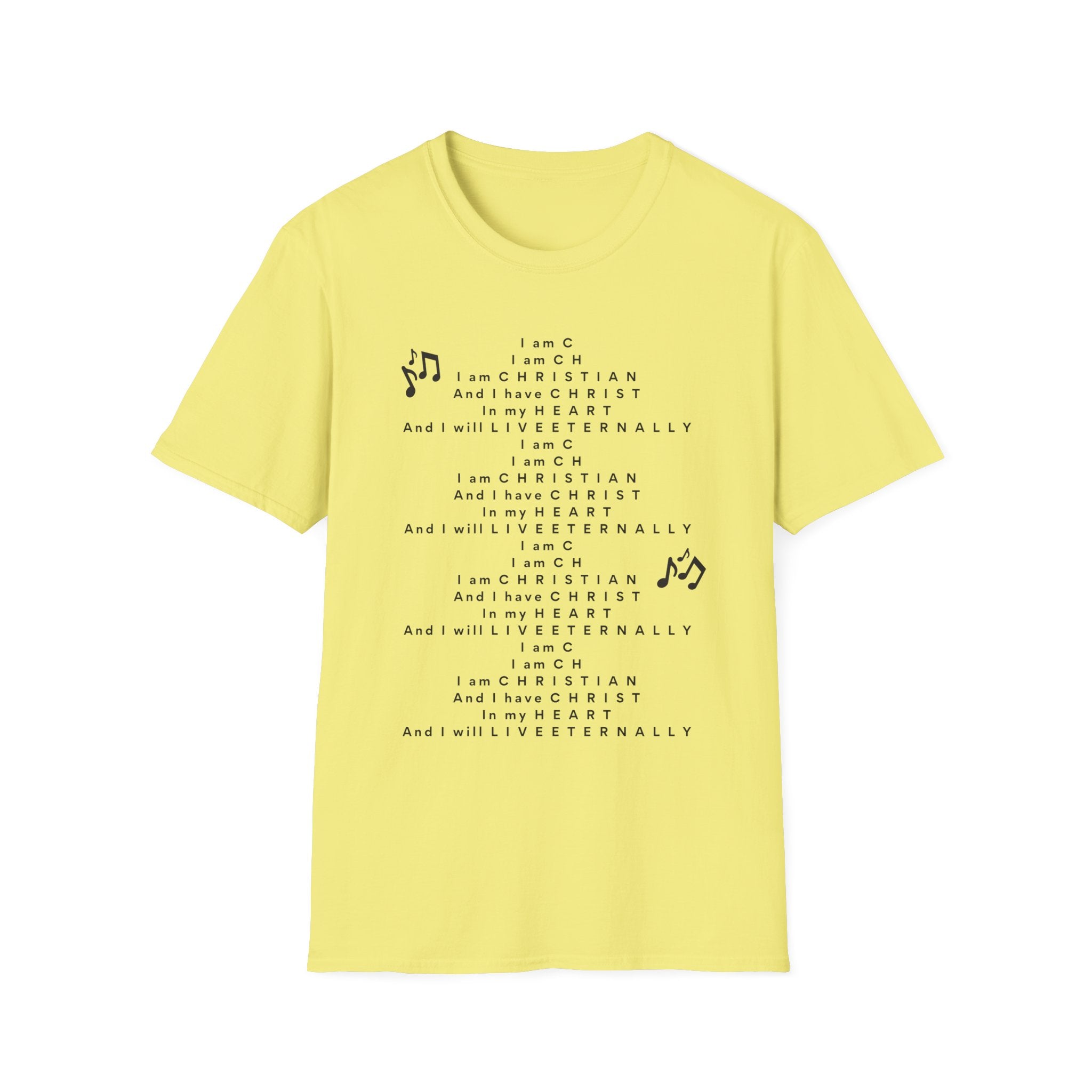 Men & Woman Softstyle T-Shirt - "C-h-r-i-s-t-i-a-n" "Song"