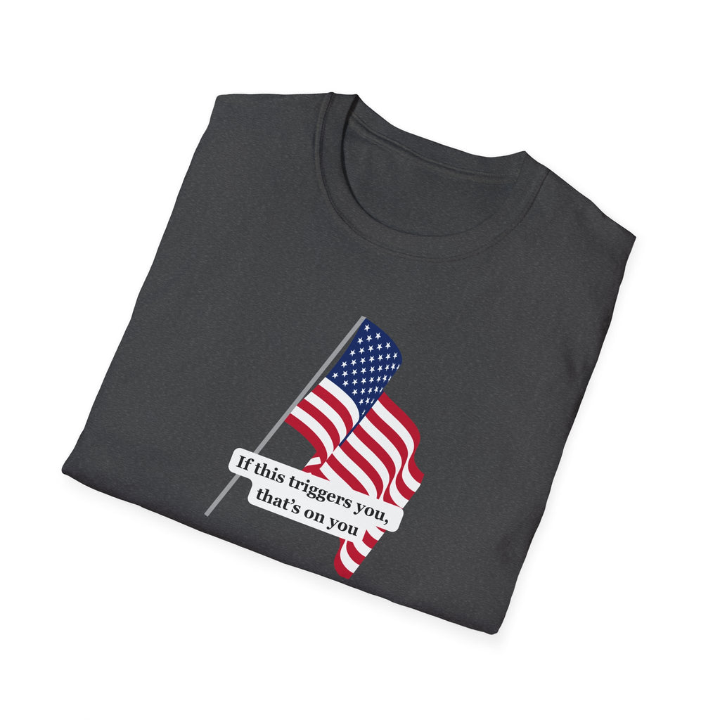 Relaxed Mens Soft Tee - Trigger by the flag
