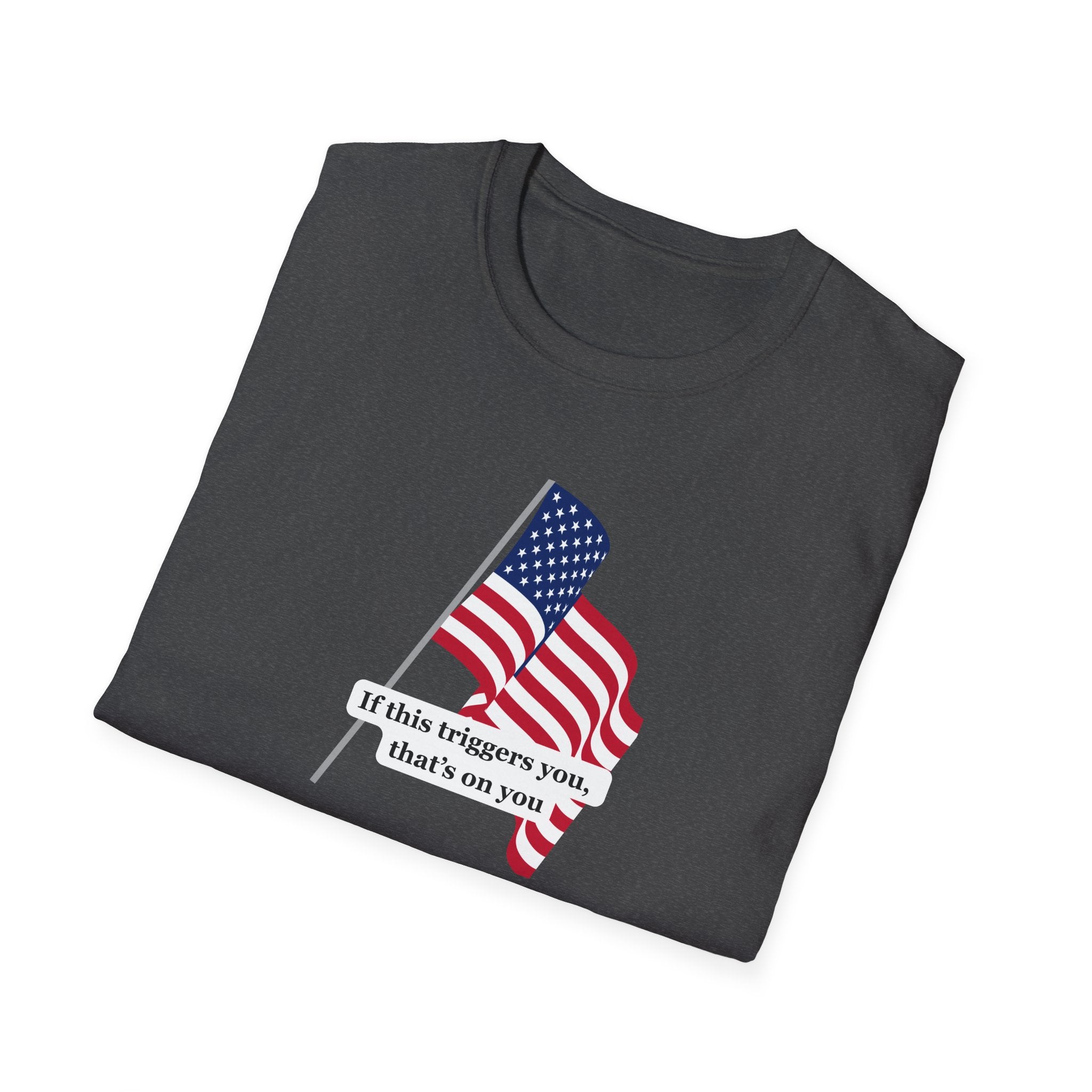 Relaxed Mens Soft Tee - Trigger by the flag