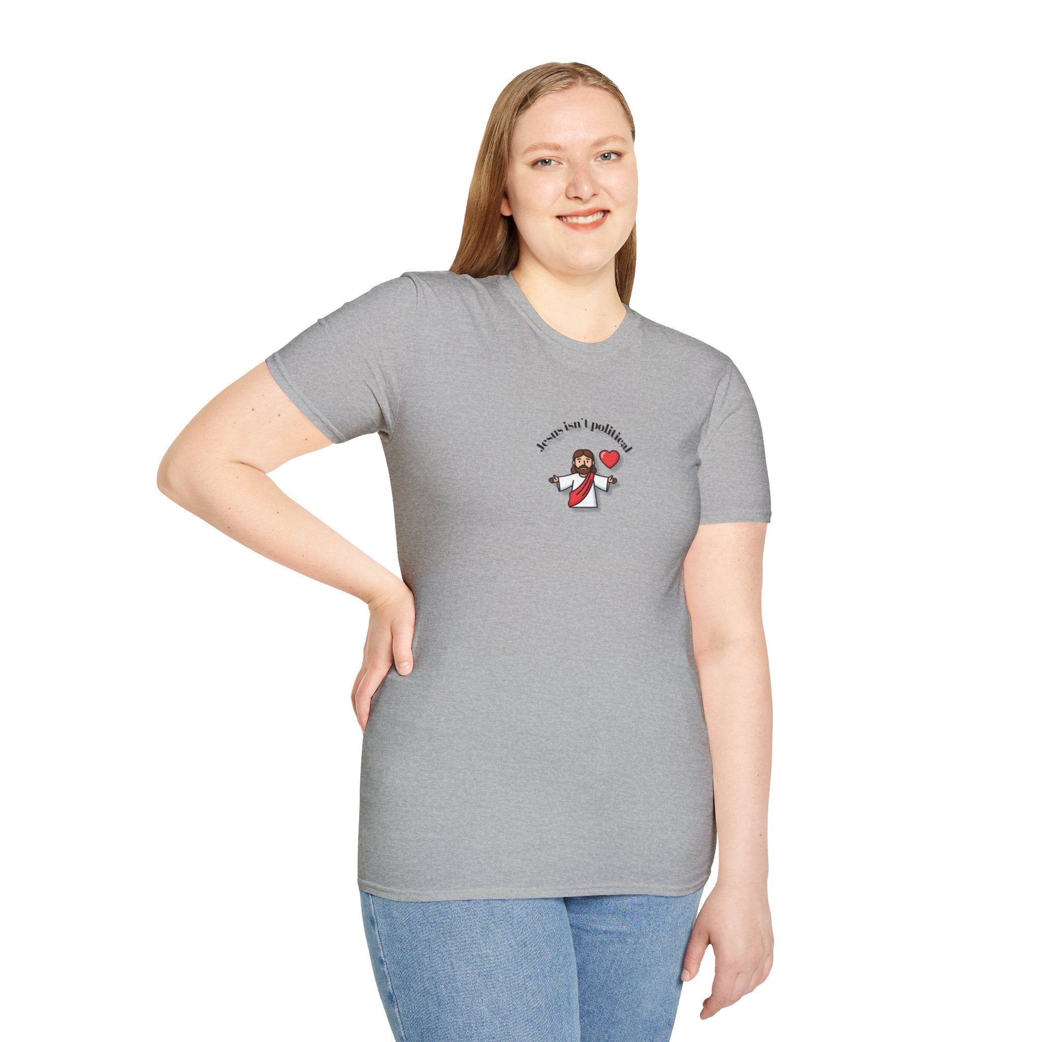 Relaxed Men & Women Soft Tee - Jesus isn't political