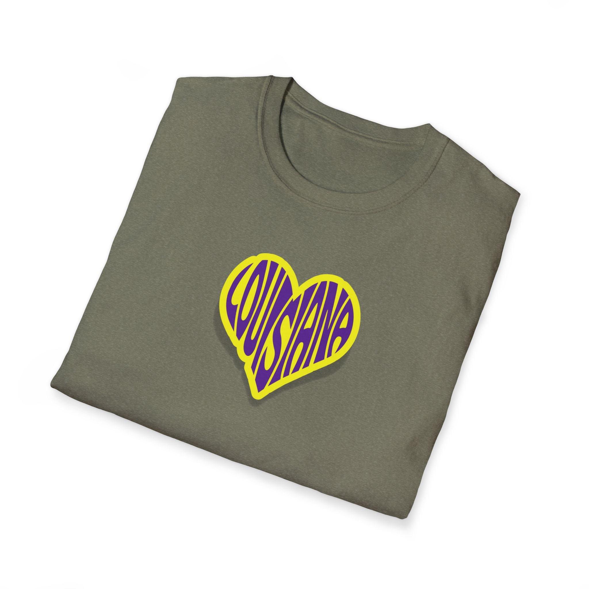 Relaxed Soft Woman's tee - Louisiana heart