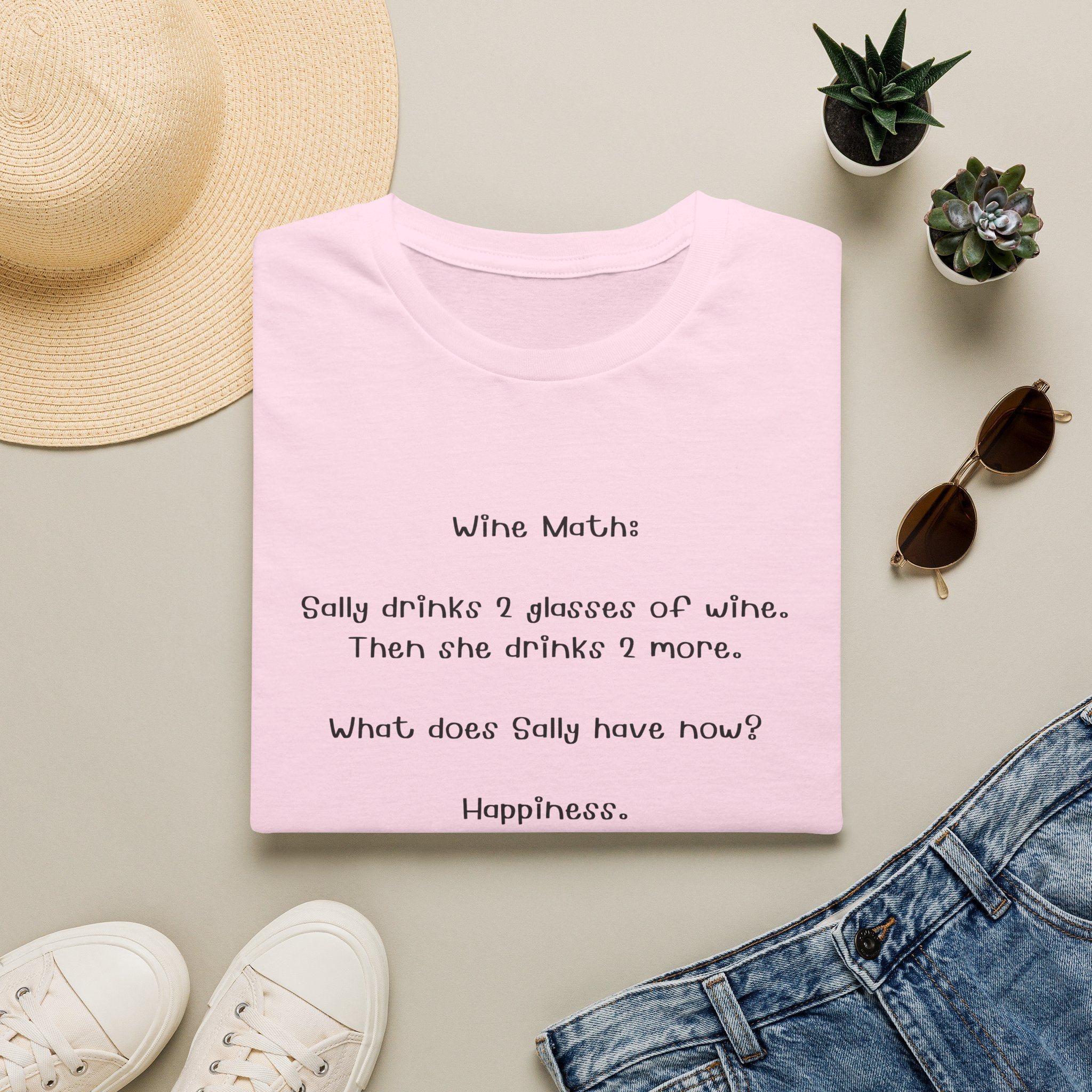 Woman Soft T Shirt - Regular Fit - Wine Math