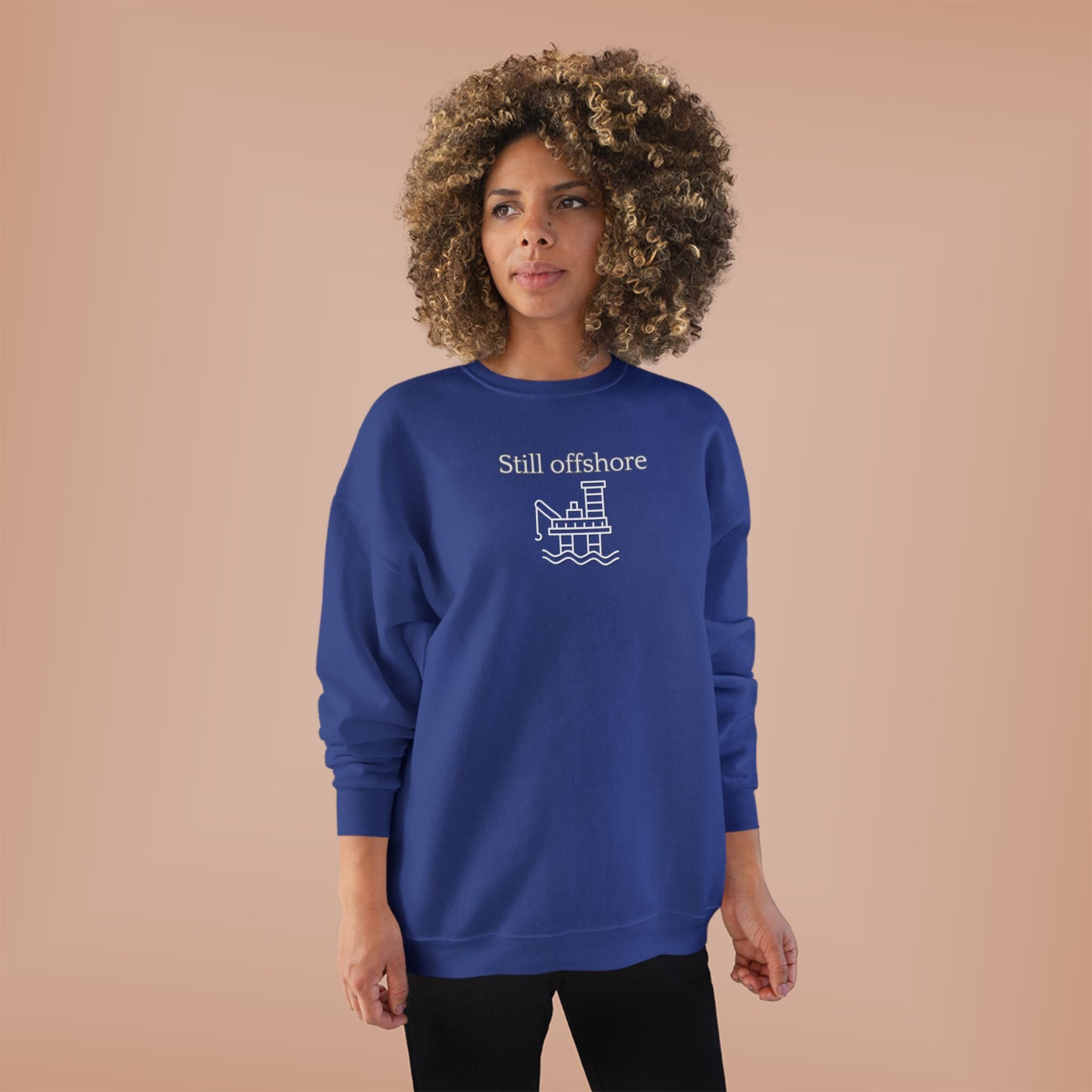 Relaxed Soft Ladies Sweatshirt - He's Offshore - oilfield