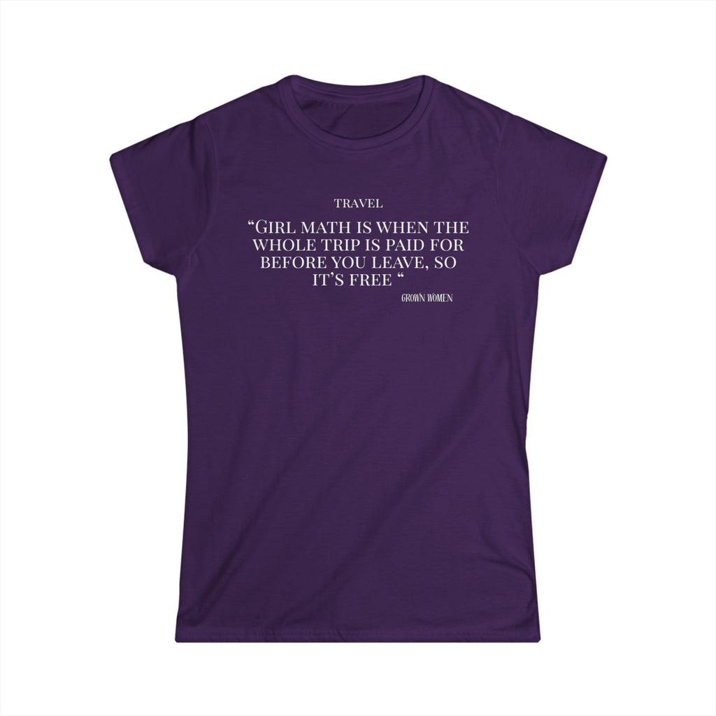 Women's Softstyle Fitted T Shirt - Travel Math