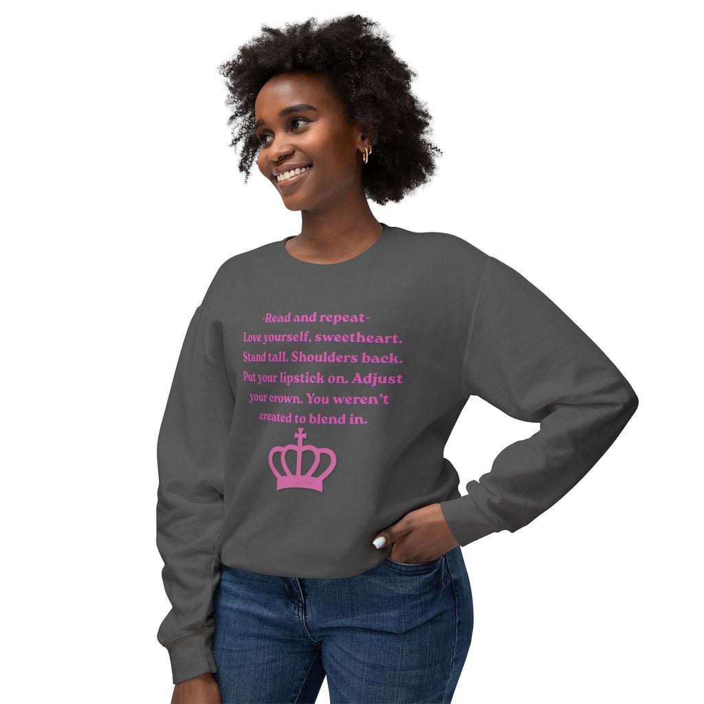 Woman's Lightweight Crewneck Sweatshirt - Soft and Relaxed - Adjust your crown