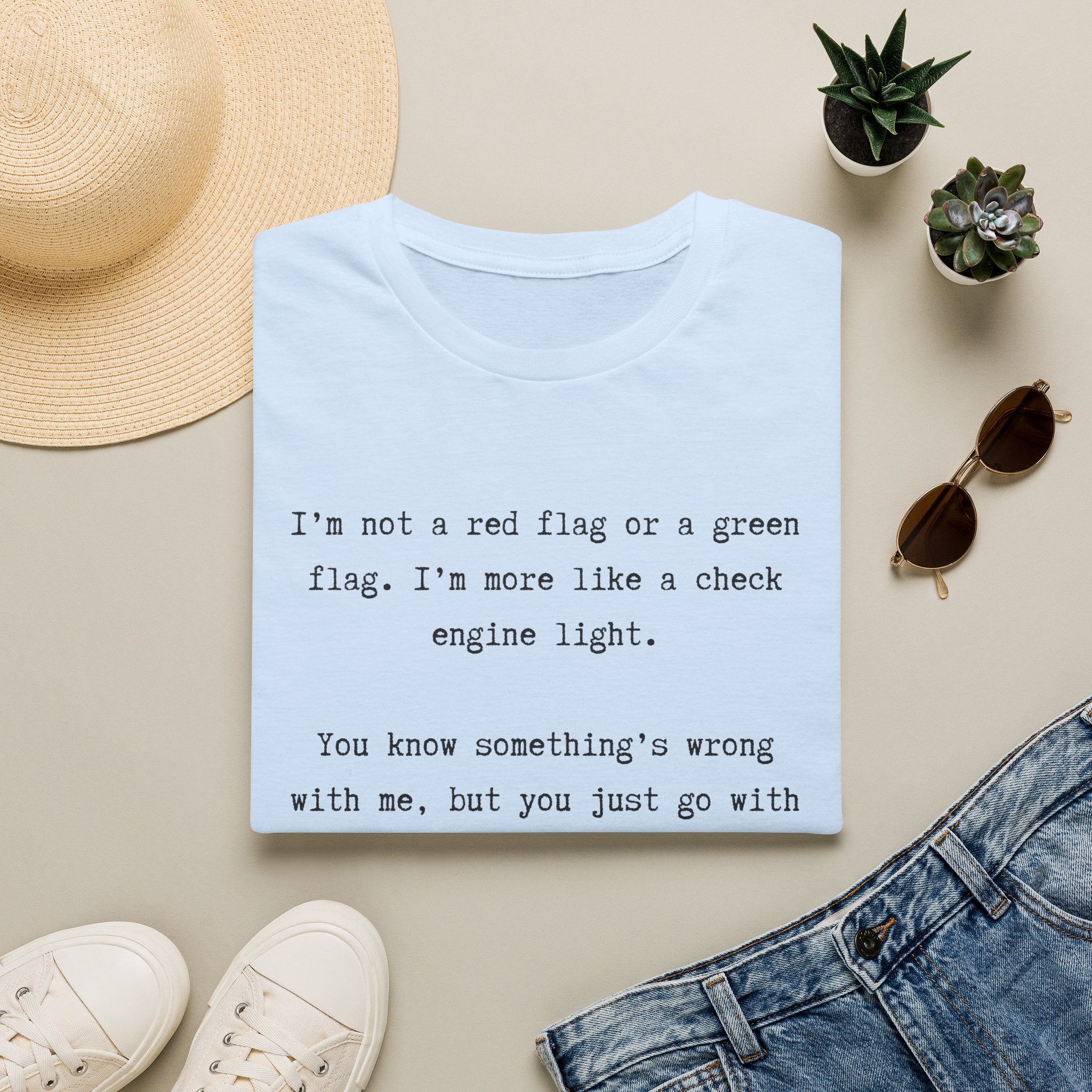 Men and Women Soft Relaxed T Shirts - Green light