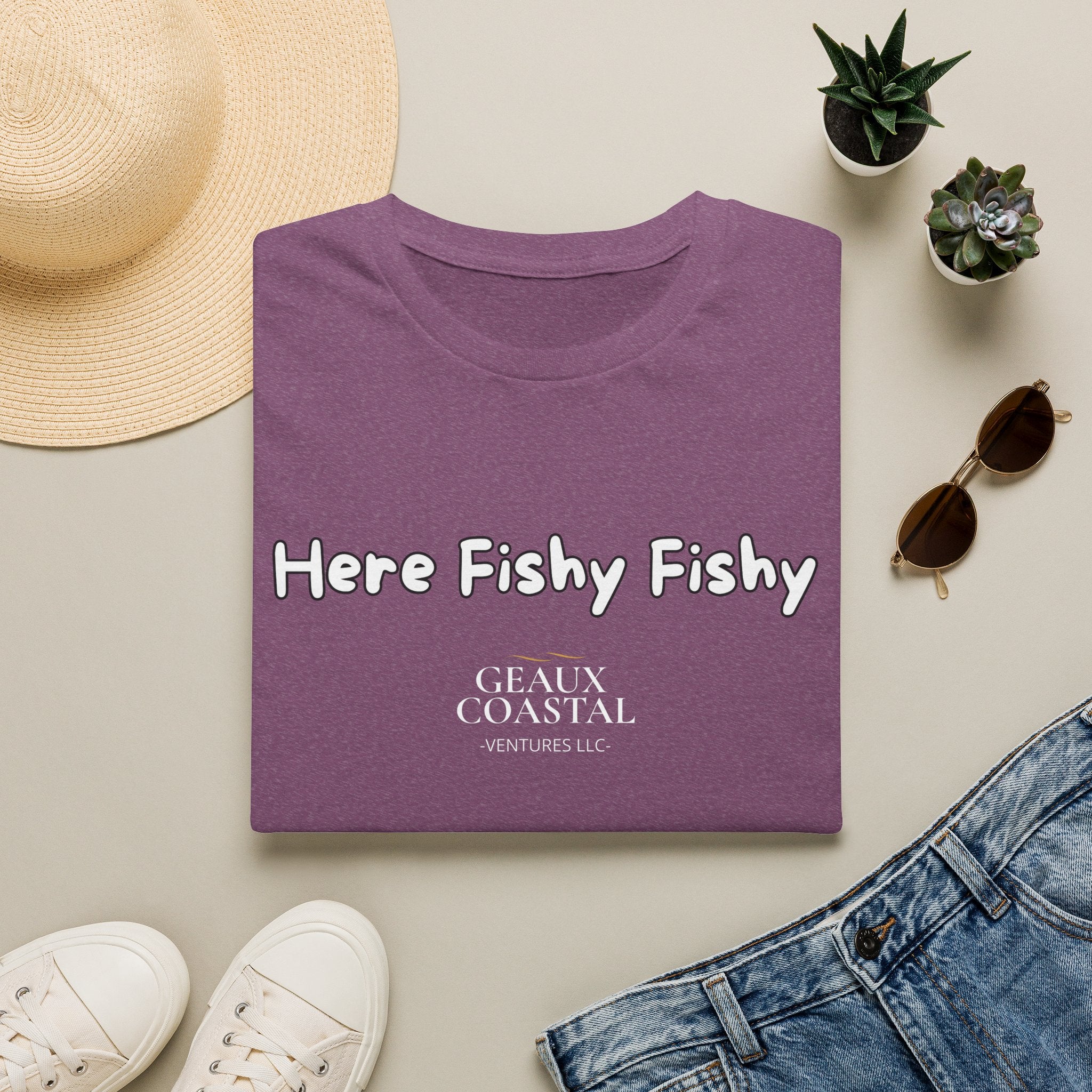 Men and Women ( Soft ) t Shirt - Here Fishy Fishy with Funny BACK - Regular Fit