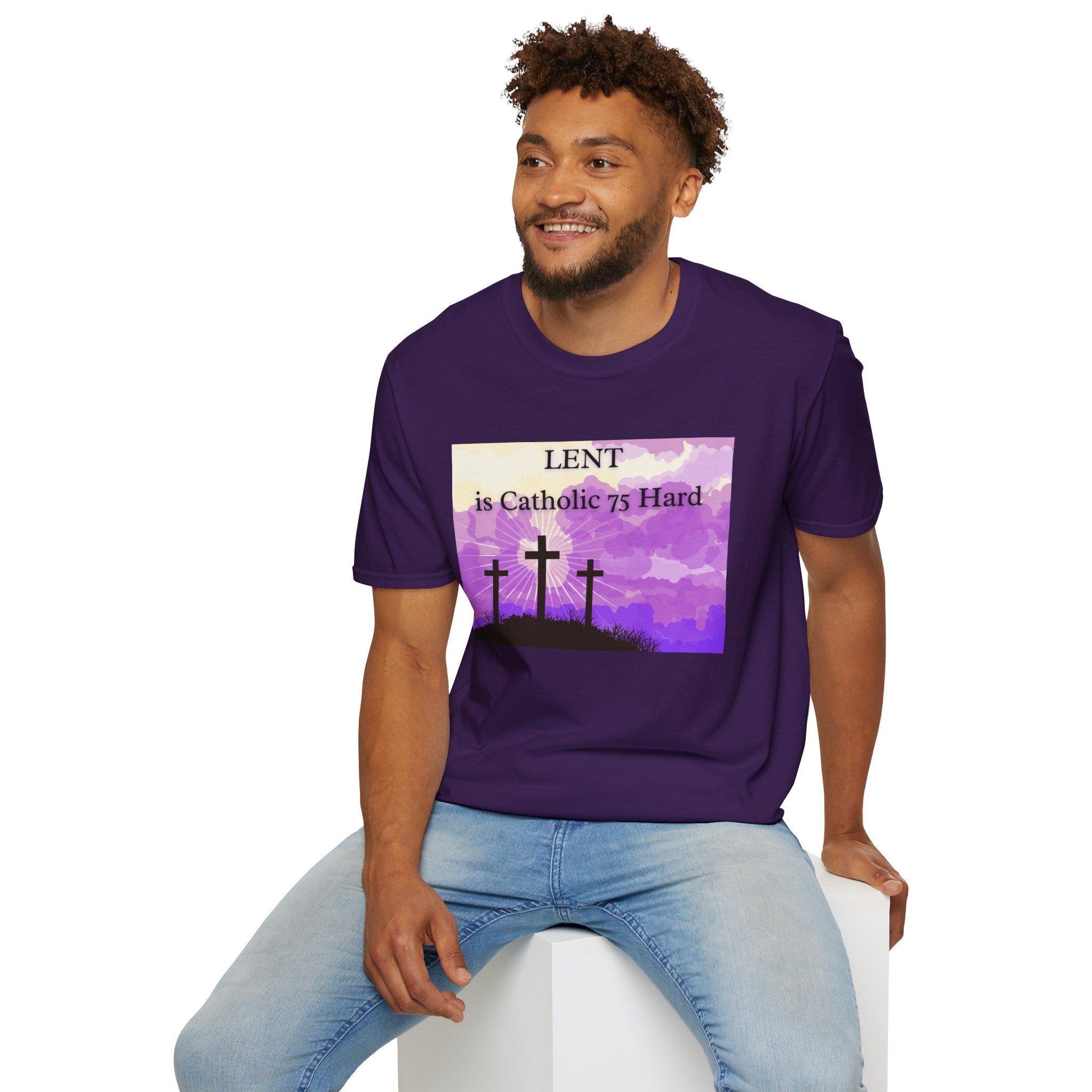 Relaxed Soft Tee Men & Women - Colorful Lent is Catholic 75 Hard