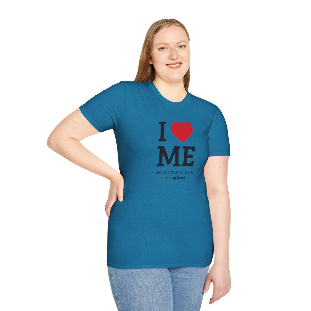 Soft Flexible Tee - Men and Women - I love me and the 12 other voices