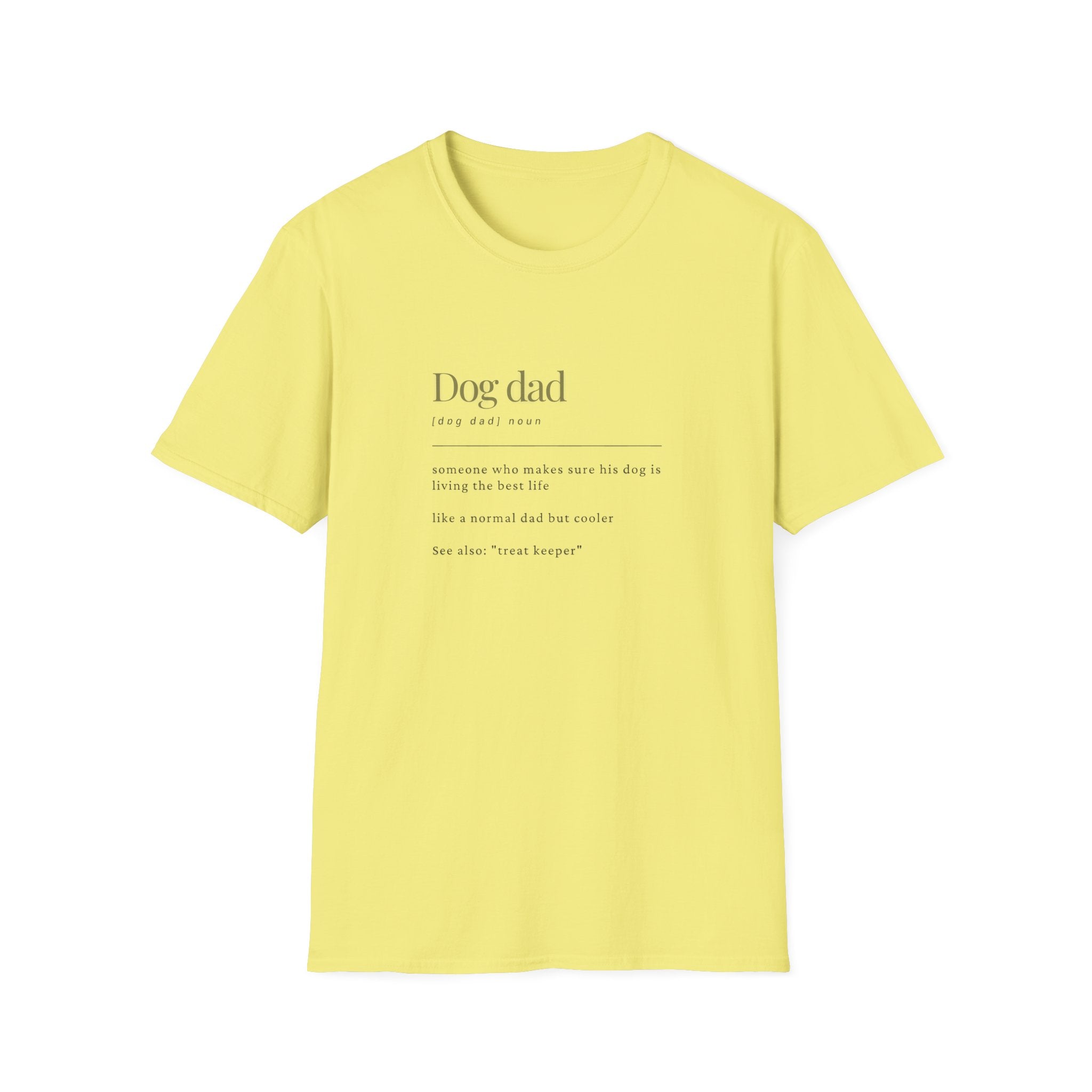 Soft Mens Tee- Dog Dad (Regular  relaxed Fit)