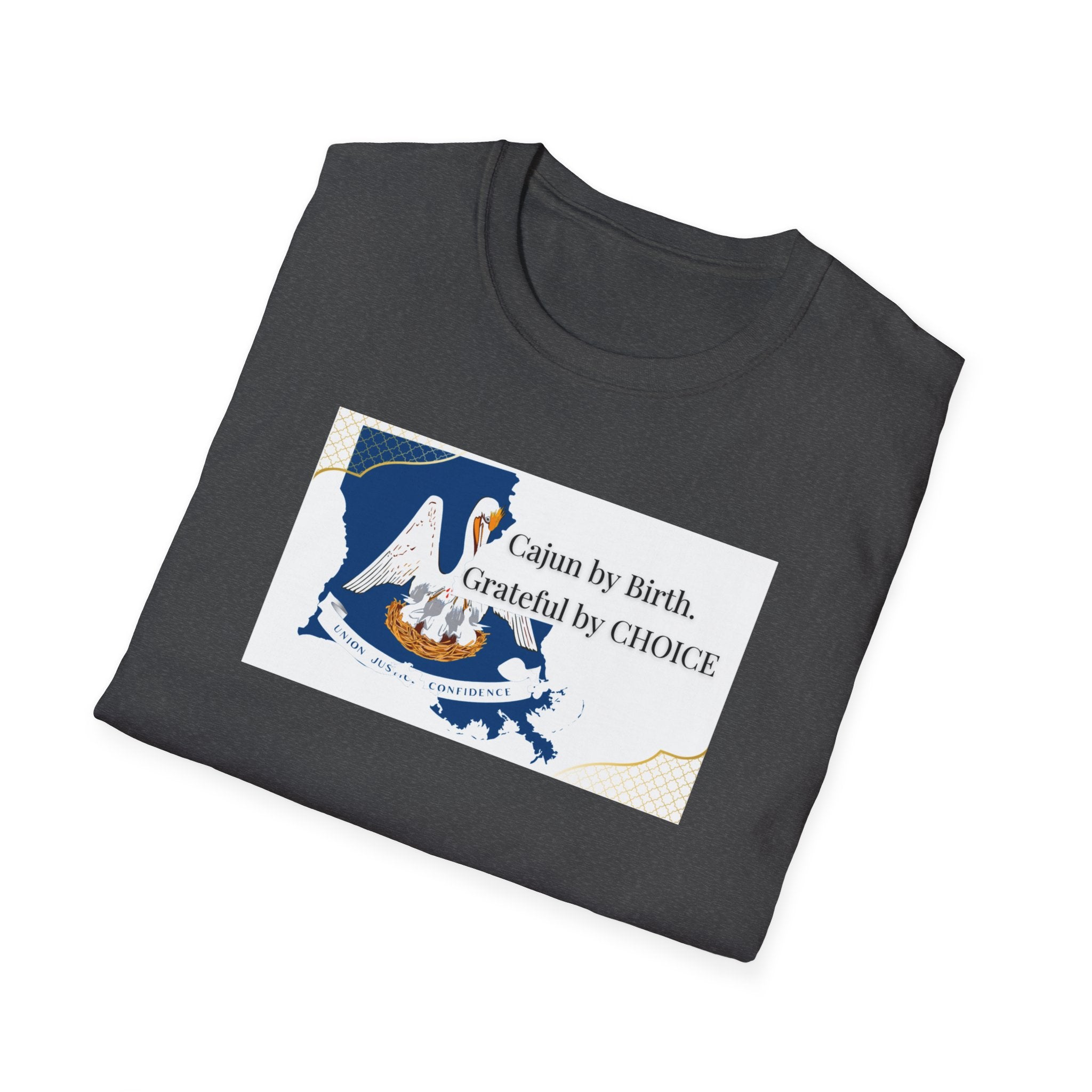 Soft Relaxed Tee Men and Women - Cajun By Birth Grateful by Choice