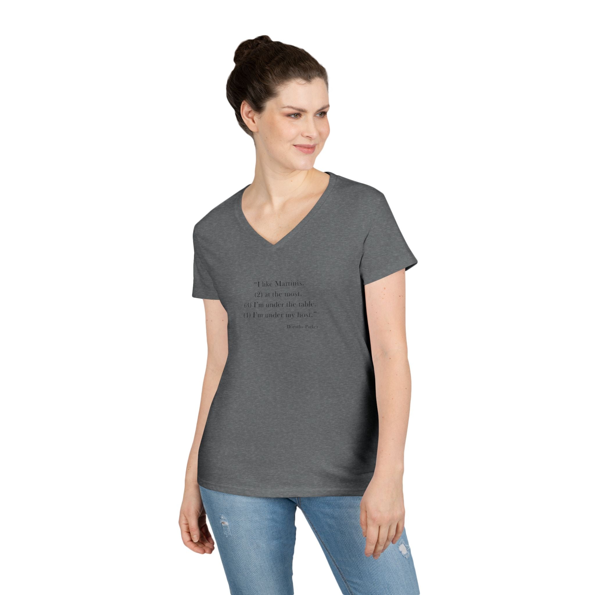 Ladies' V-Neck T-Shirt - Fitted - Martinis