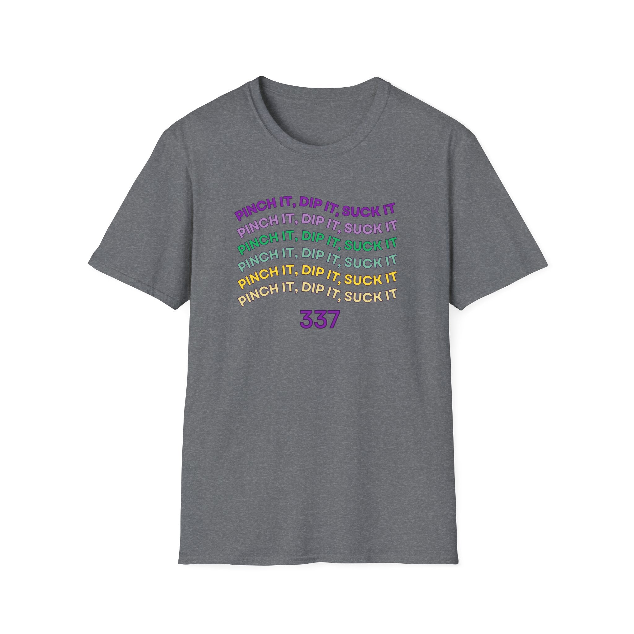Flexible Soft Tee - (Men & Women) "337" " Mardi Gras"