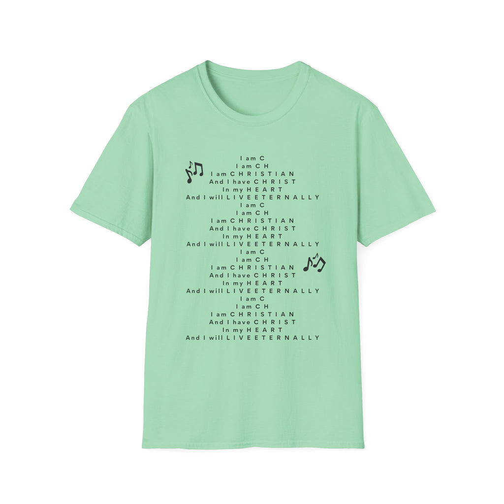 Men & Woman Softstyle T-Shirt - "C-h-r-i-s-t-i-a-n" "Song"