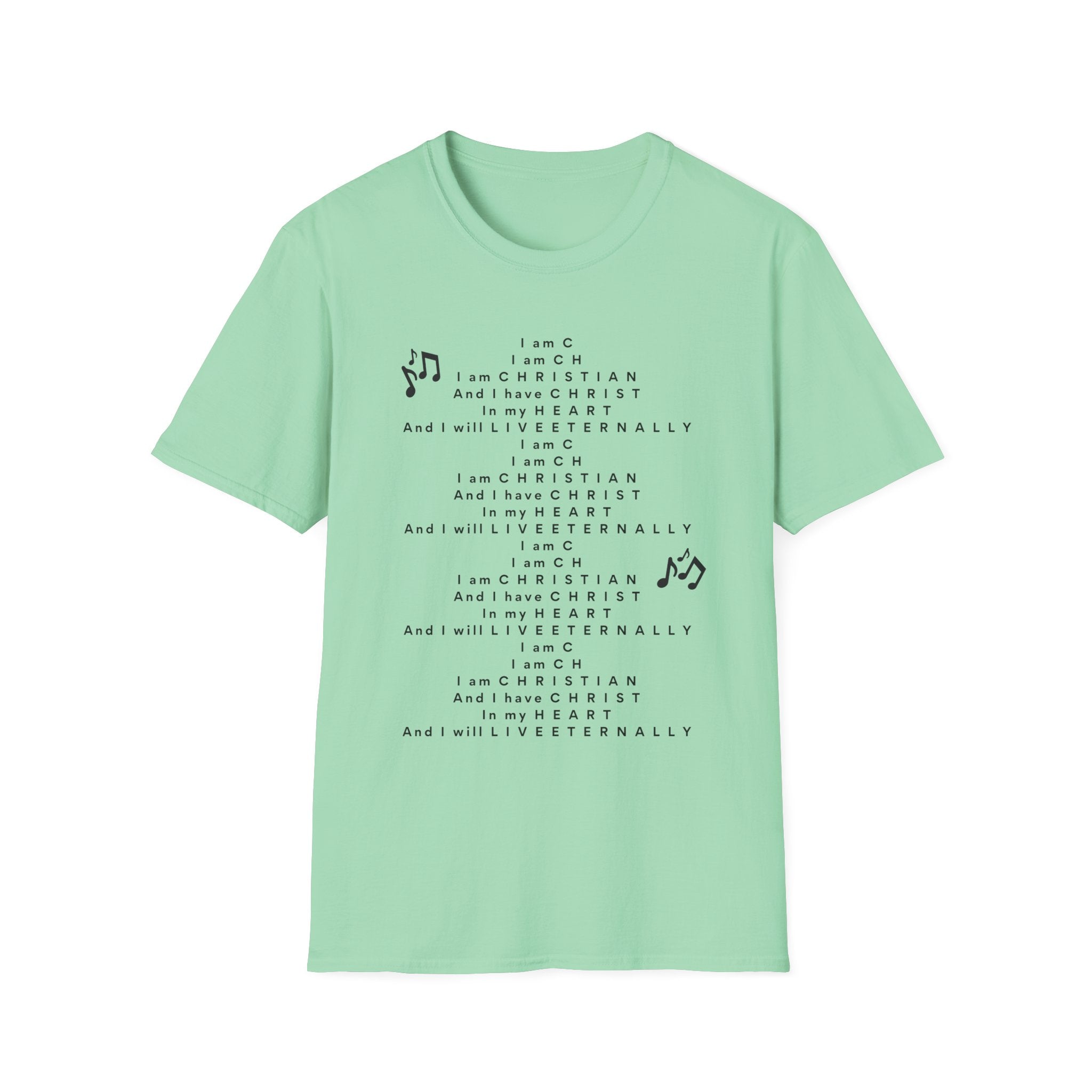 Men & Woman Softstyle T-Shirt - "C-h-r-i-s-t-i-a-n" "Song"