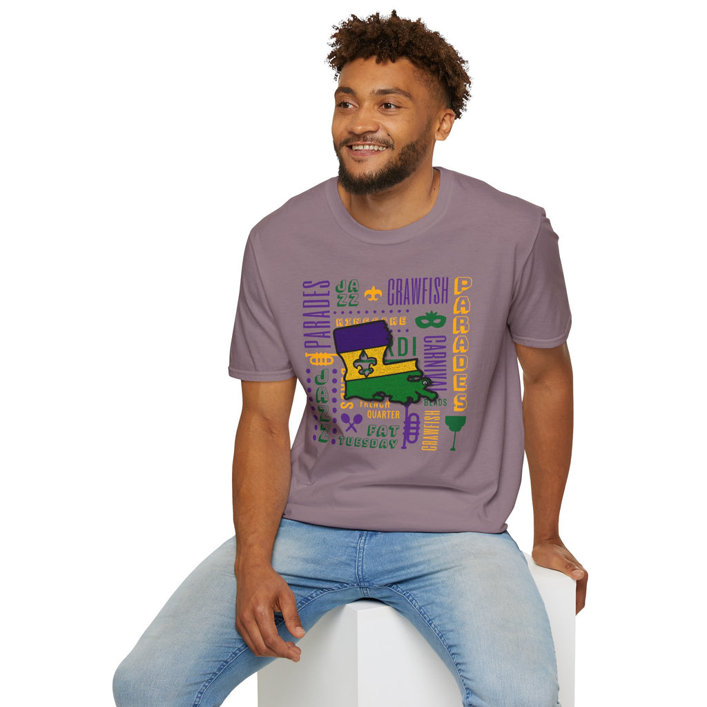 Relaxed Soft T Shirt - Men and Women - louisiana