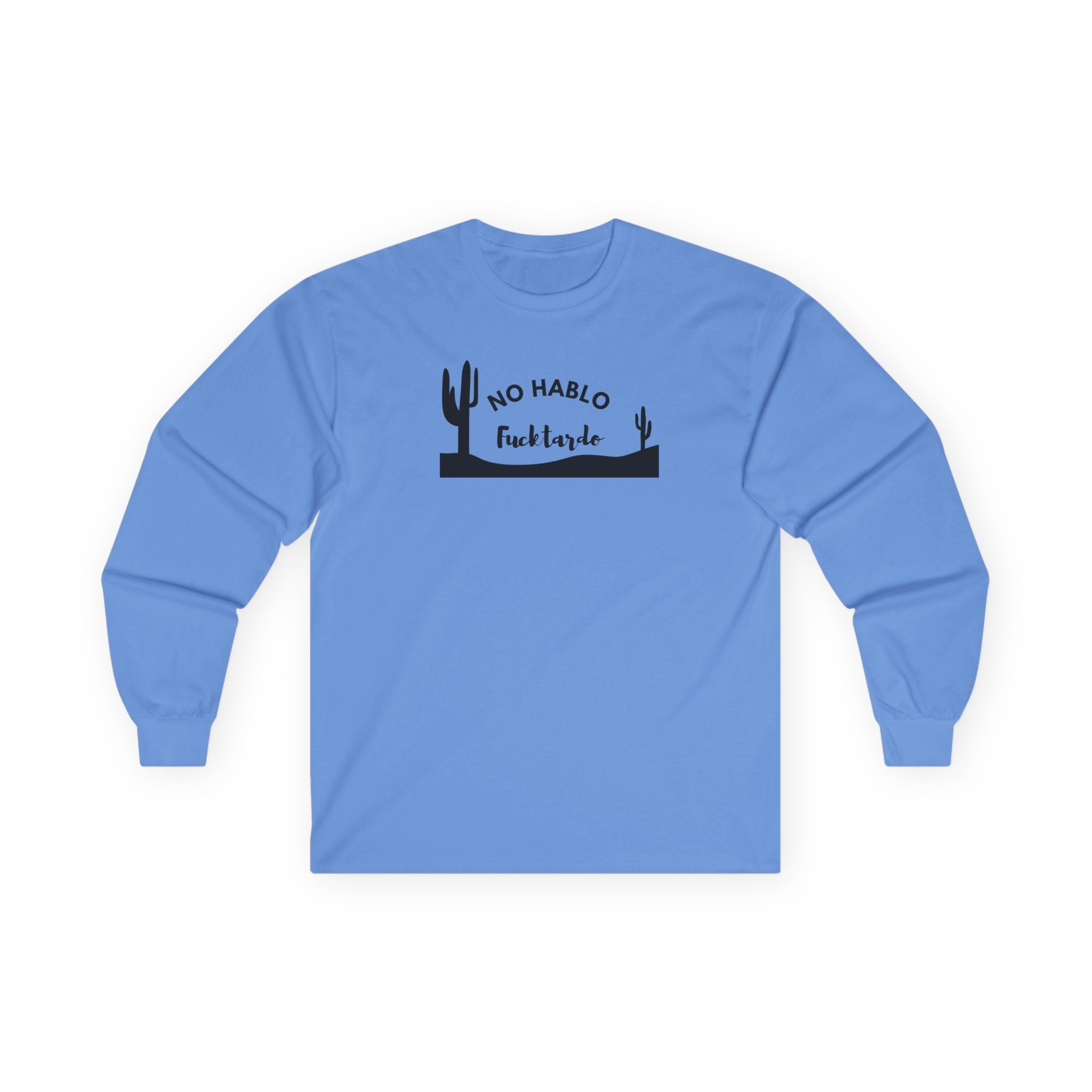 Men's Long Soft Sleeve - No Hablo in Black