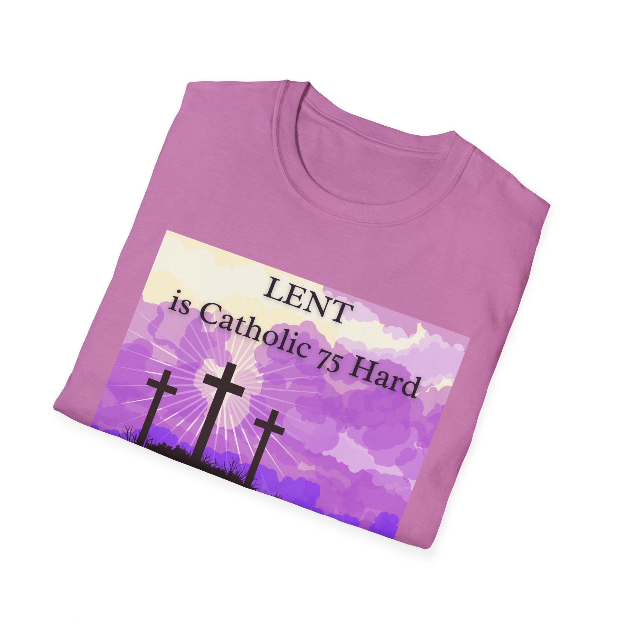 Relaxed Soft Tee Men & Women - Colorful Lent is Catholic 75 Hard