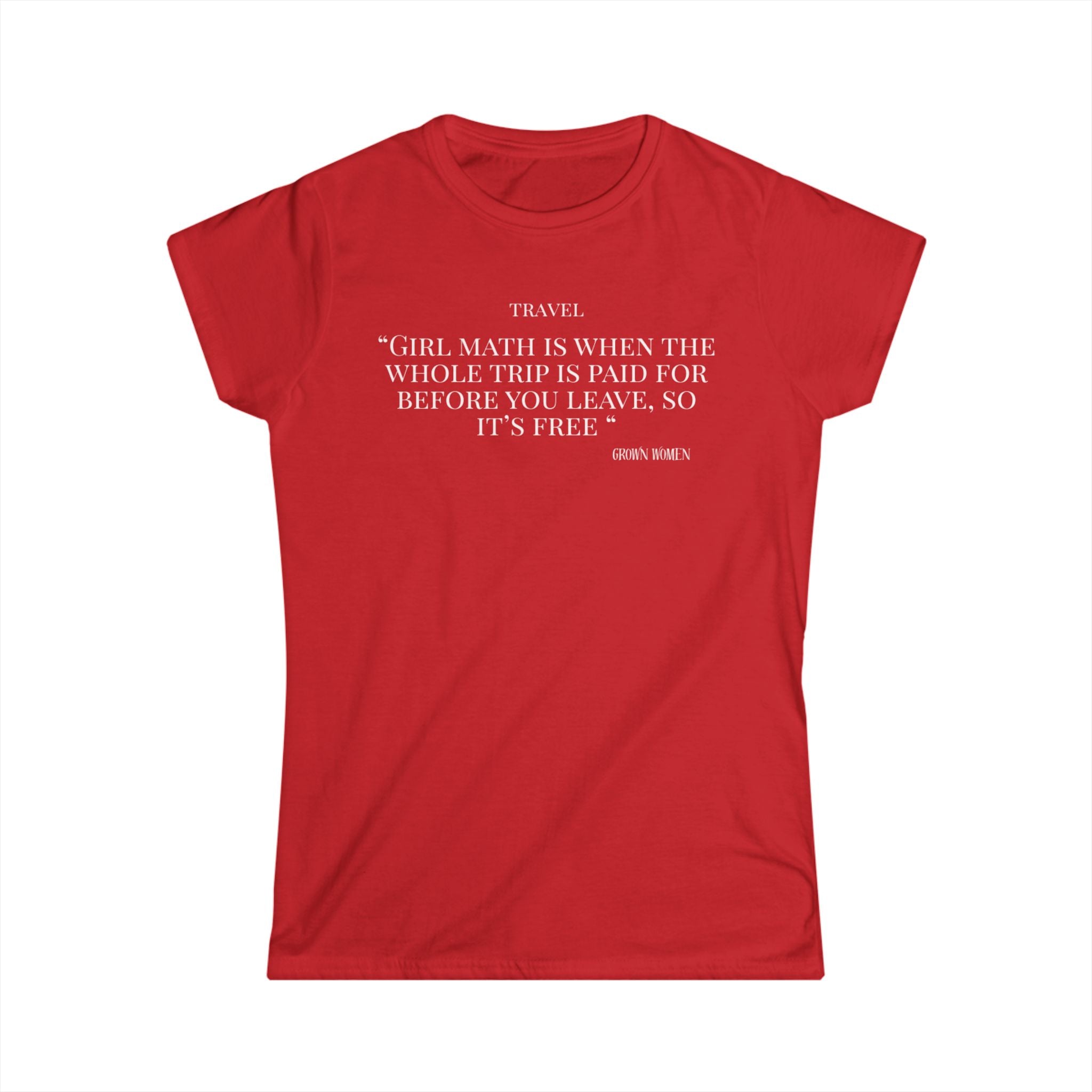 Women's Softstyle Fitted T Shirt - Travel Math