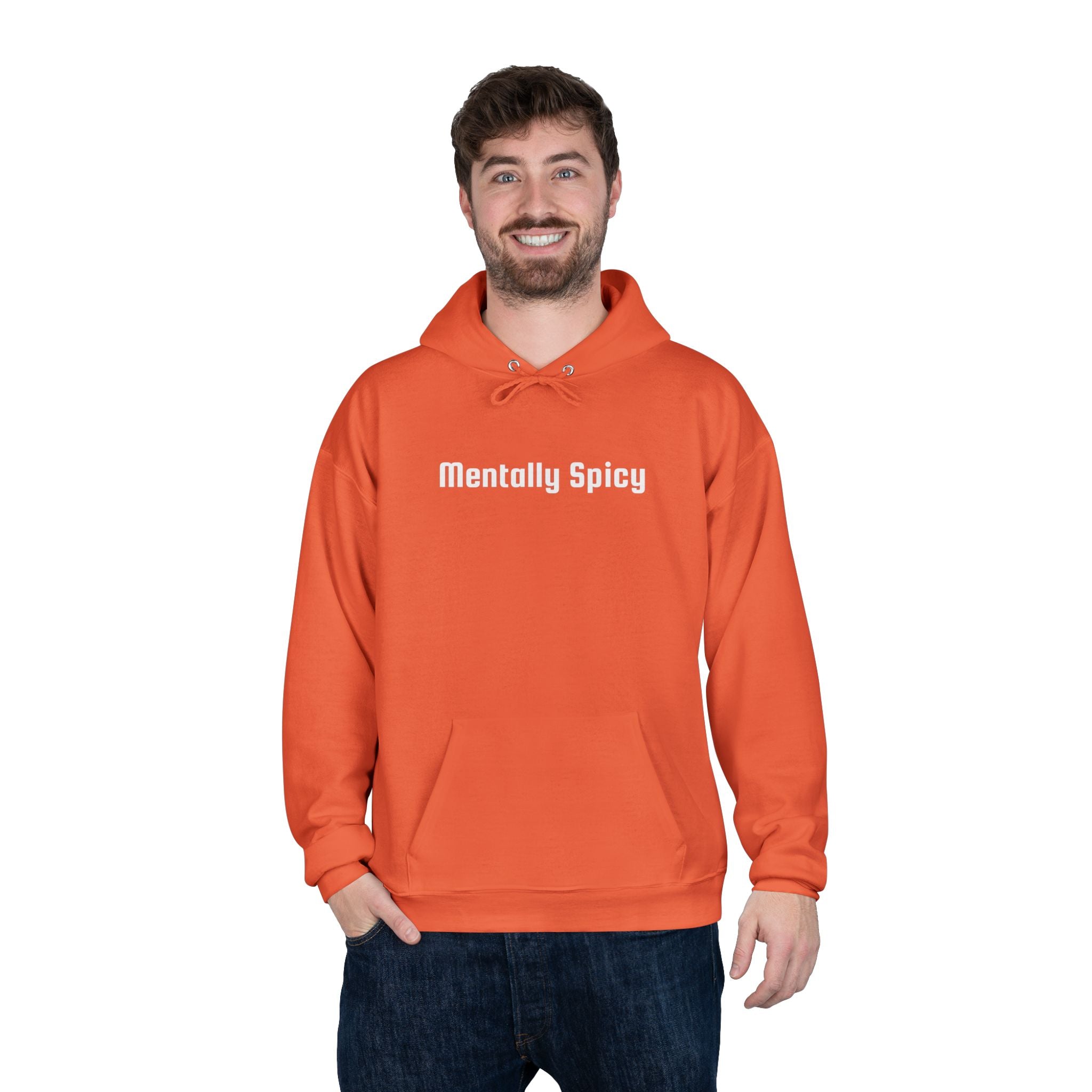 Men and Women - Relaxed - Pullover Hoodie Sweatshirt - Mentally Spicy Dark Colors