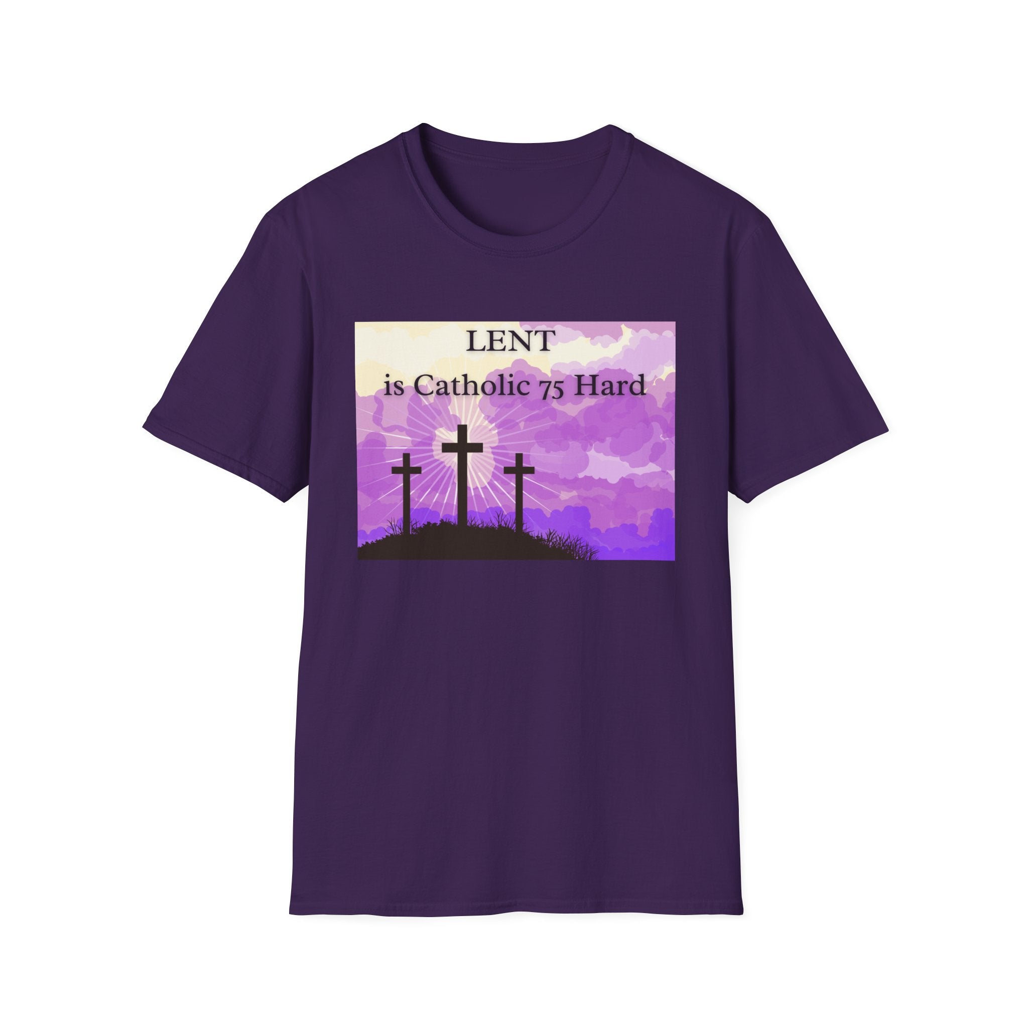 Relaxed Soft Tee Men & Women - Colorful Lent is Catholic 75 Hard