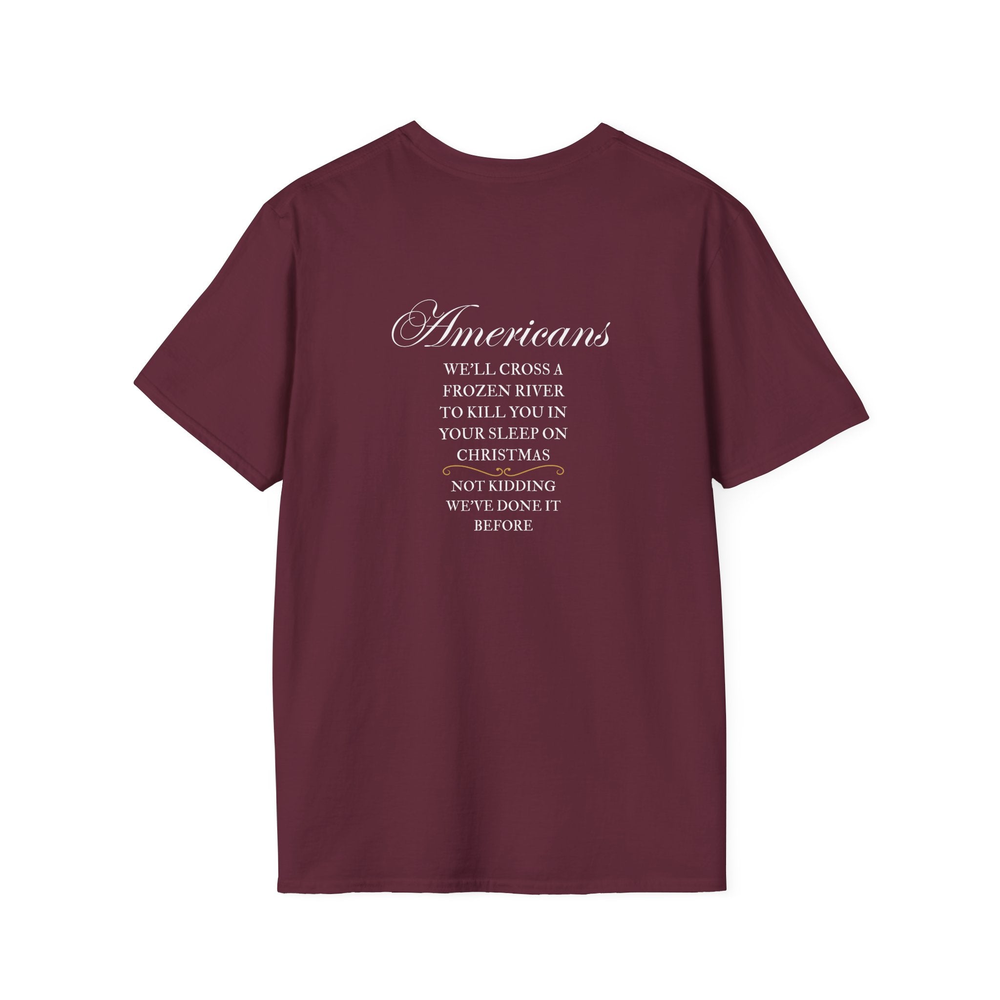 Men and Women - Soft Relaxed Tee - Americans crossing the river on Christmas - American revolution - funny