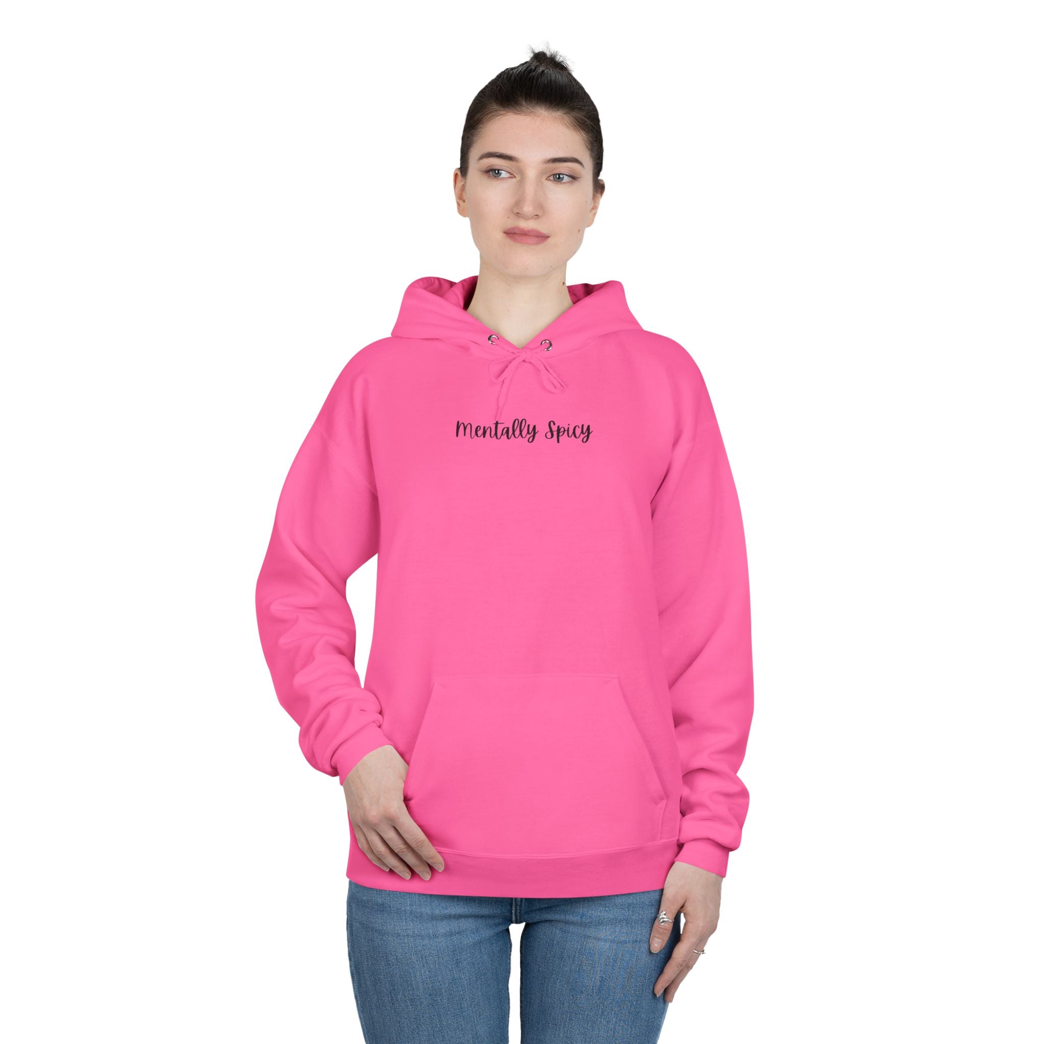 Ladies Pullover Hoodie Sweatshirt - Mentally Spicy  - light colors (relaxed fit)