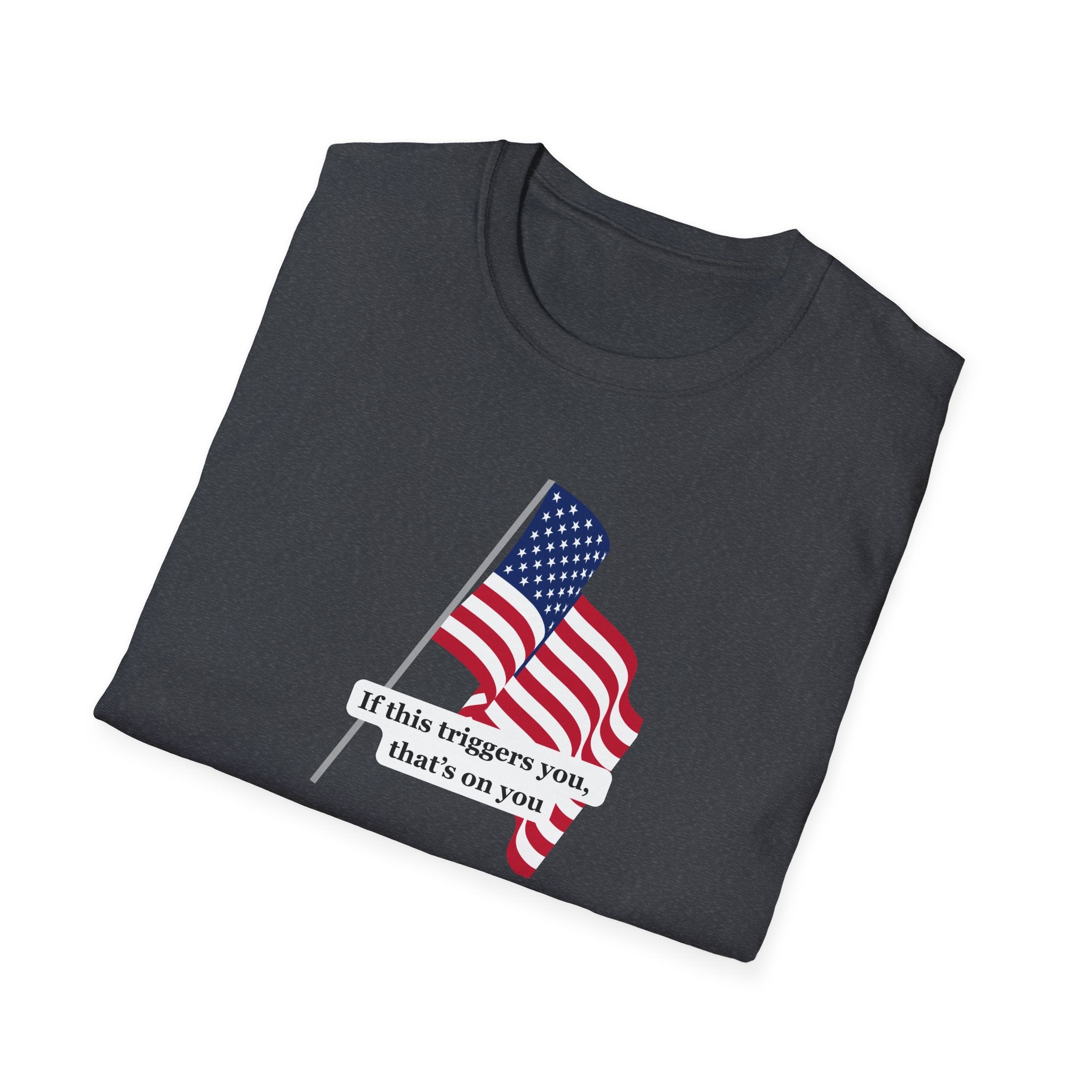 Relaxed Mens Soft Tee - Trigger by the flag