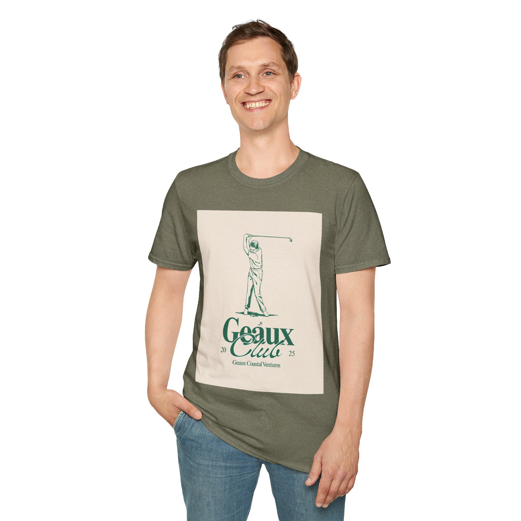 Soft Tee - Men & Women "Geaux" "Golf" Beige