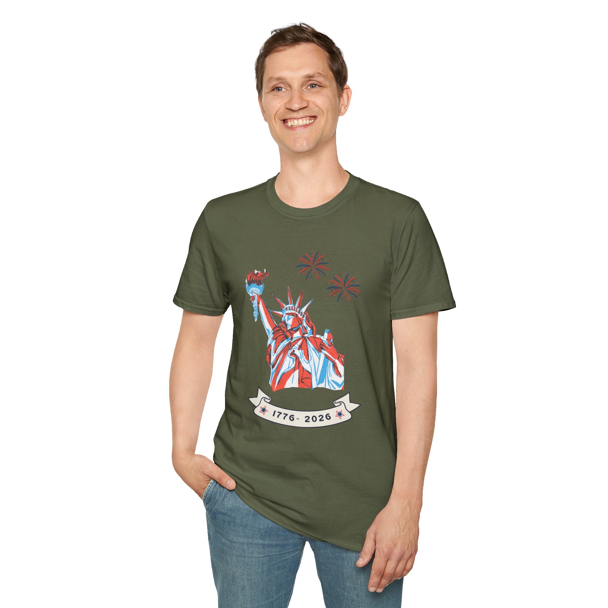 Relaxed Soft Tee- Men & Women - Statue of Liberty 250