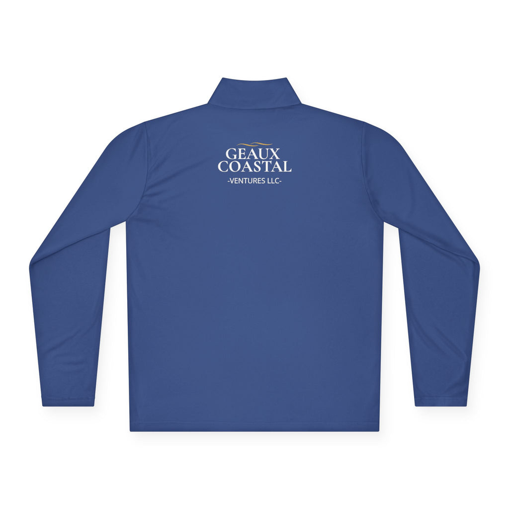 Fishing Quarter-Zip Pullover (Men & Women) -"Geaux Coastal" - Lightweight
