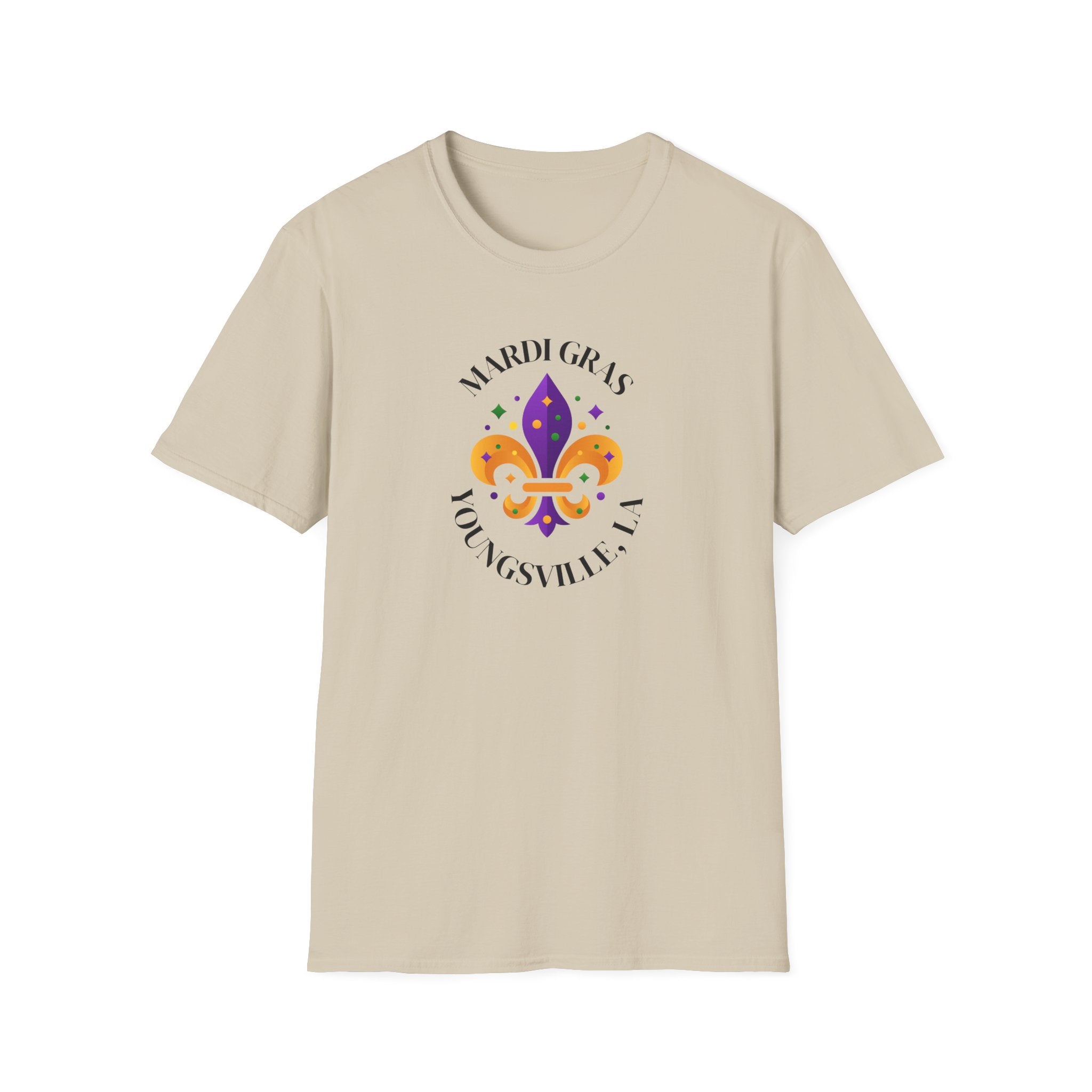 Relaxed Soft Tee for Men and Women Mardi Grad Youngsville La