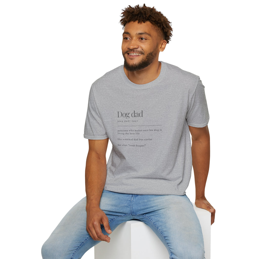 Soft Mens Tee- Dog Dad (Regular  relaxed Fit)