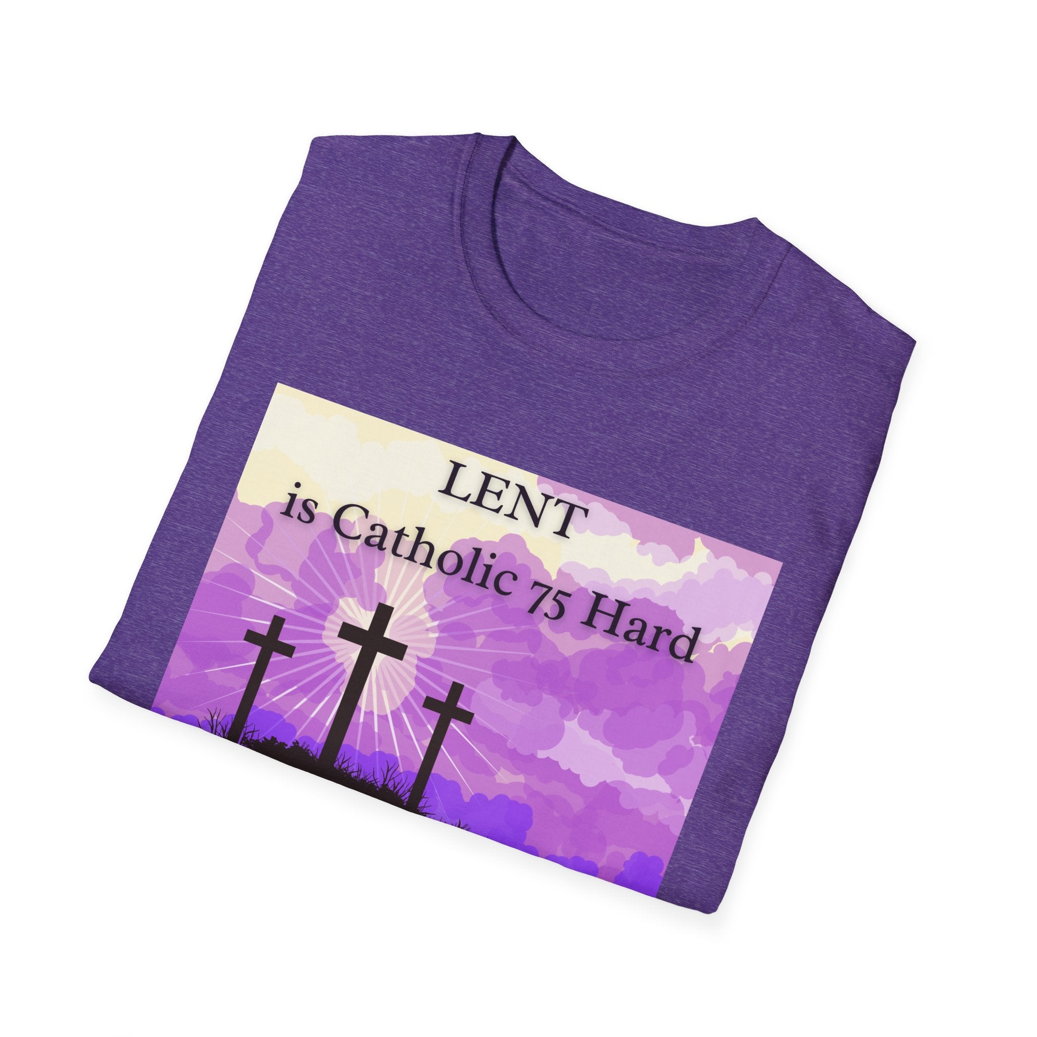 Relaxed Soft Tee Men & Women - Colorful Lent is Catholic 75 Hard
