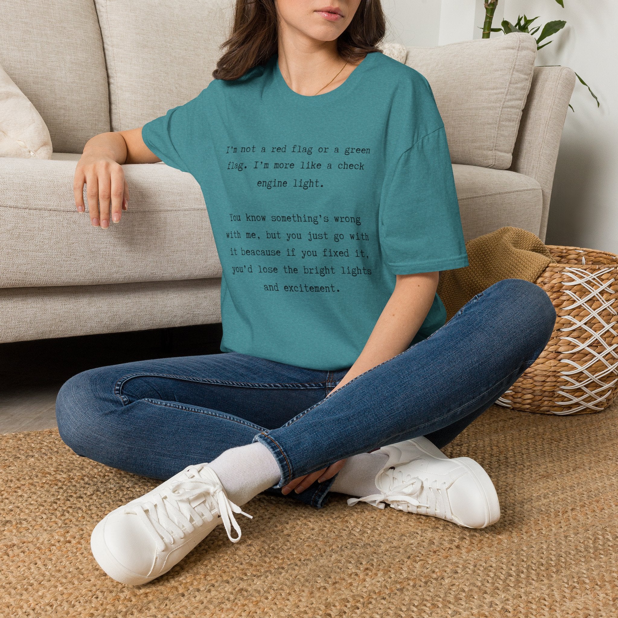 Men and Women Soft Relaxed T Shirts - Green light