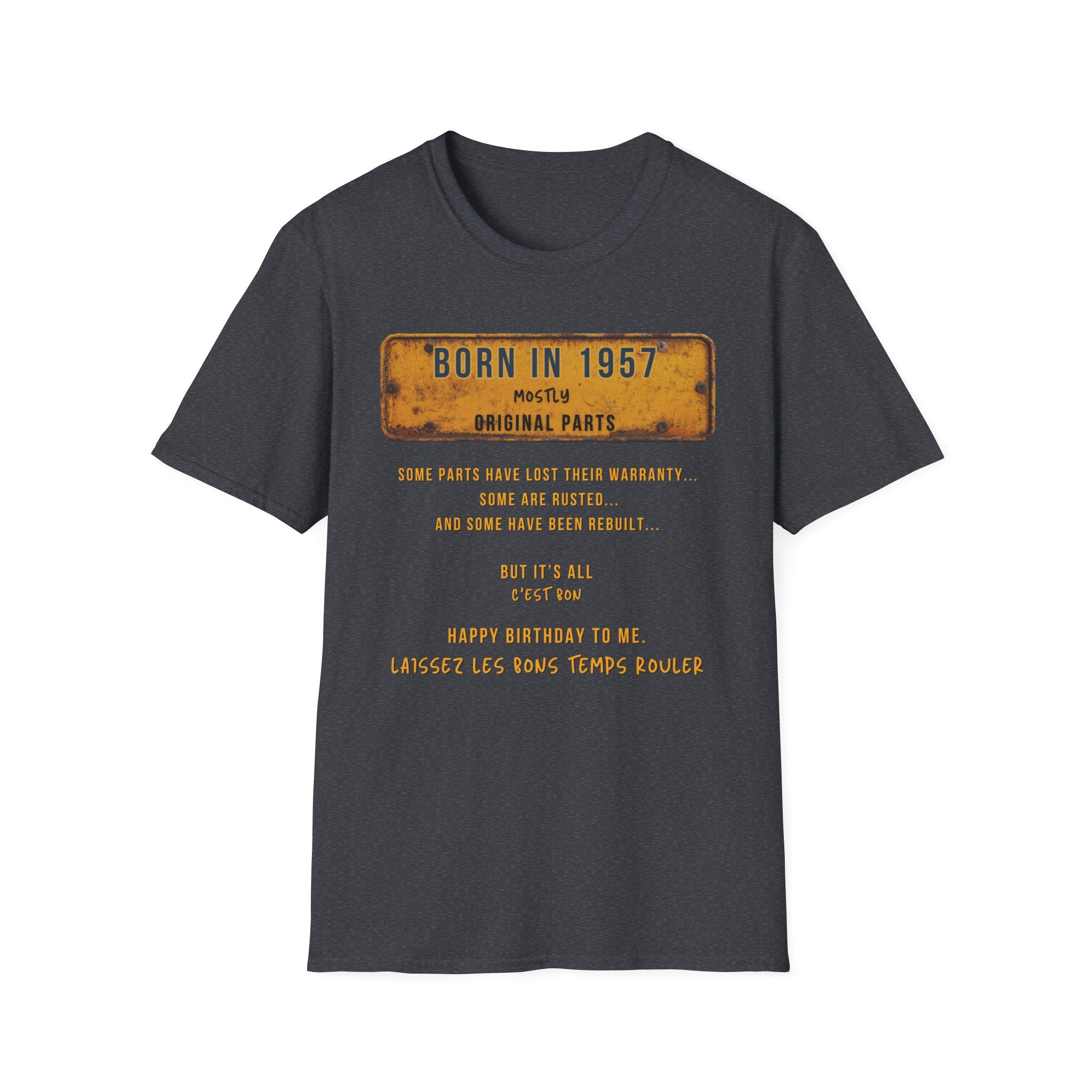 Mens Shirt Relaxed Tee  1957 B Day