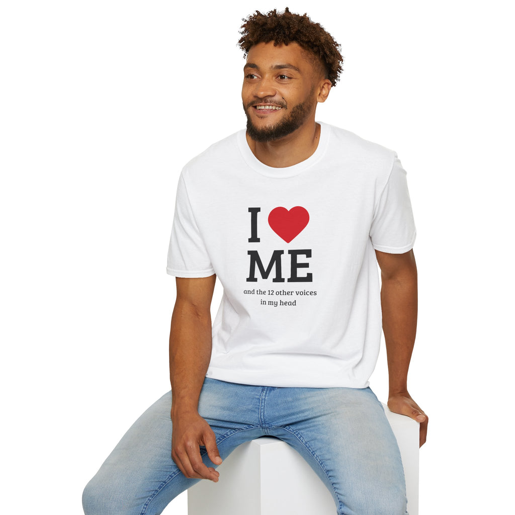 Soft Flexible Tee - Men and Women - I love me and the 12 other voices