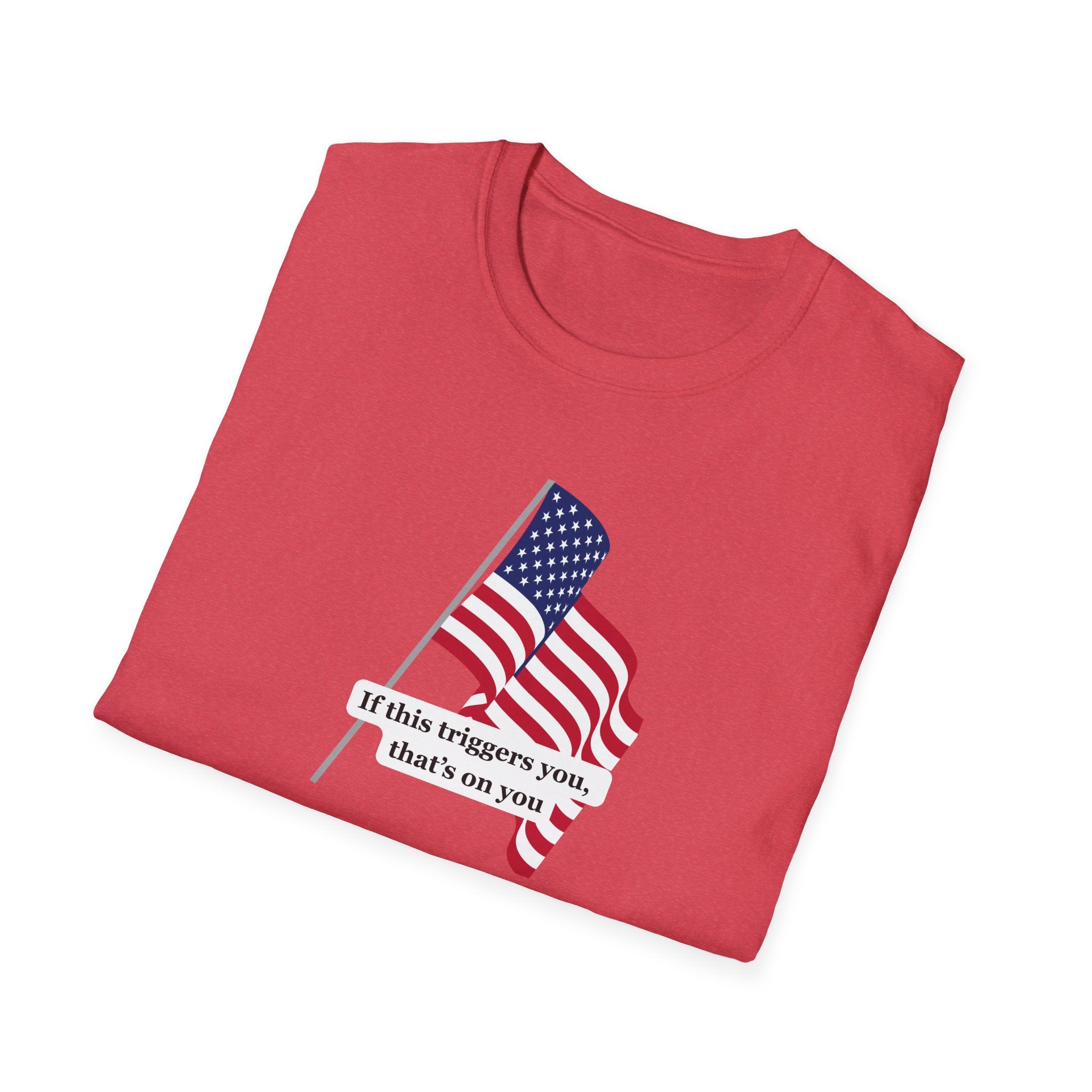 Relaxed Mens Soft Tee - Trigger by the flag