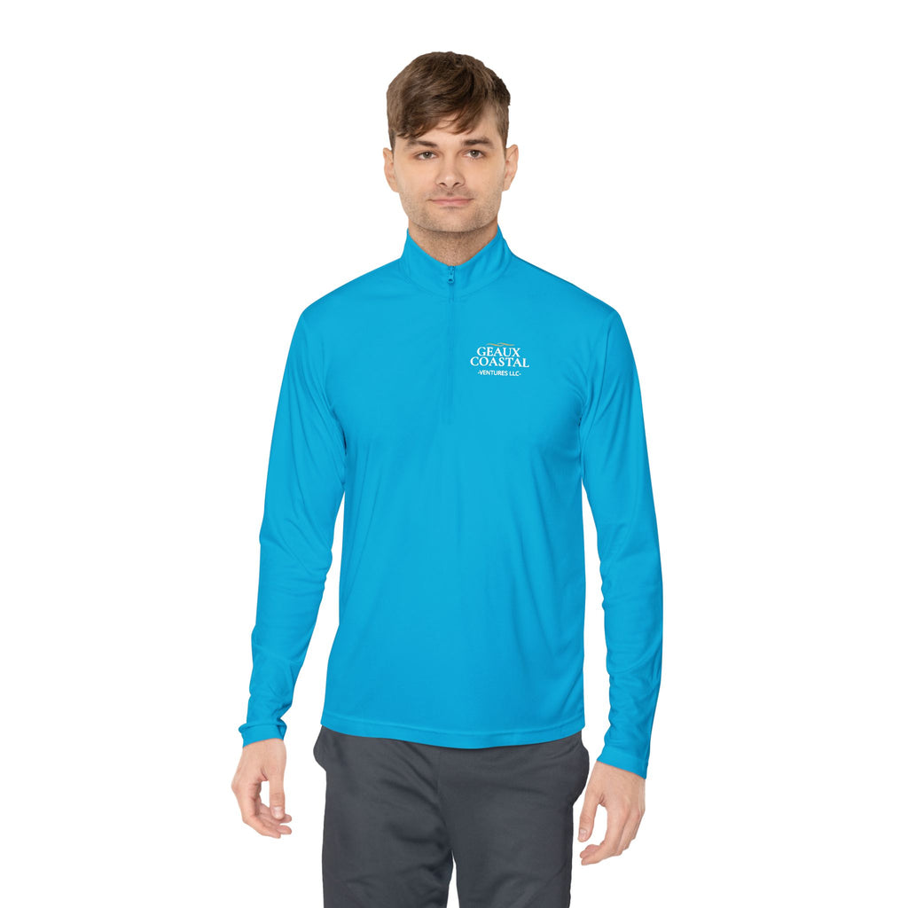 Fishing Quarter-Zip Pullover (Men & Women) -"Geaux Coastal" - Lightweight