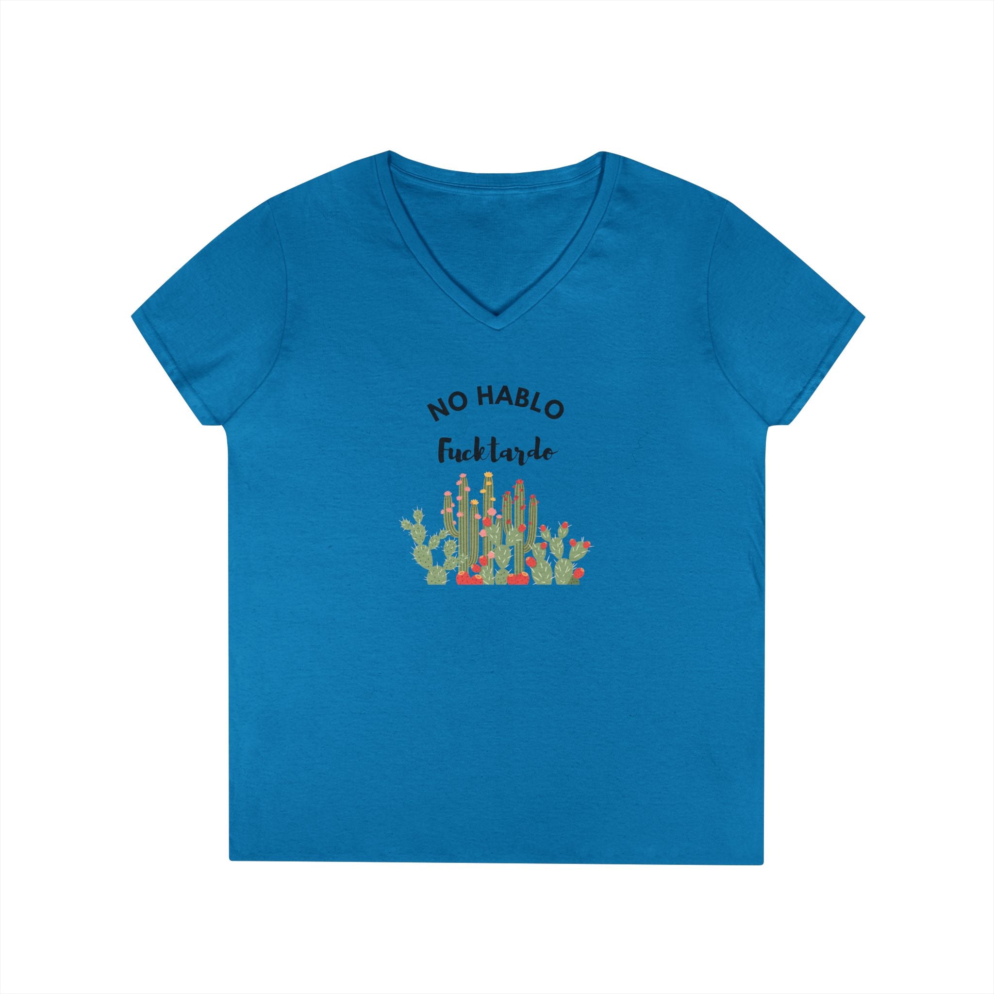 Ladies' V-Neck T-Shirt - Fitted and Fun  - No Hablo cute